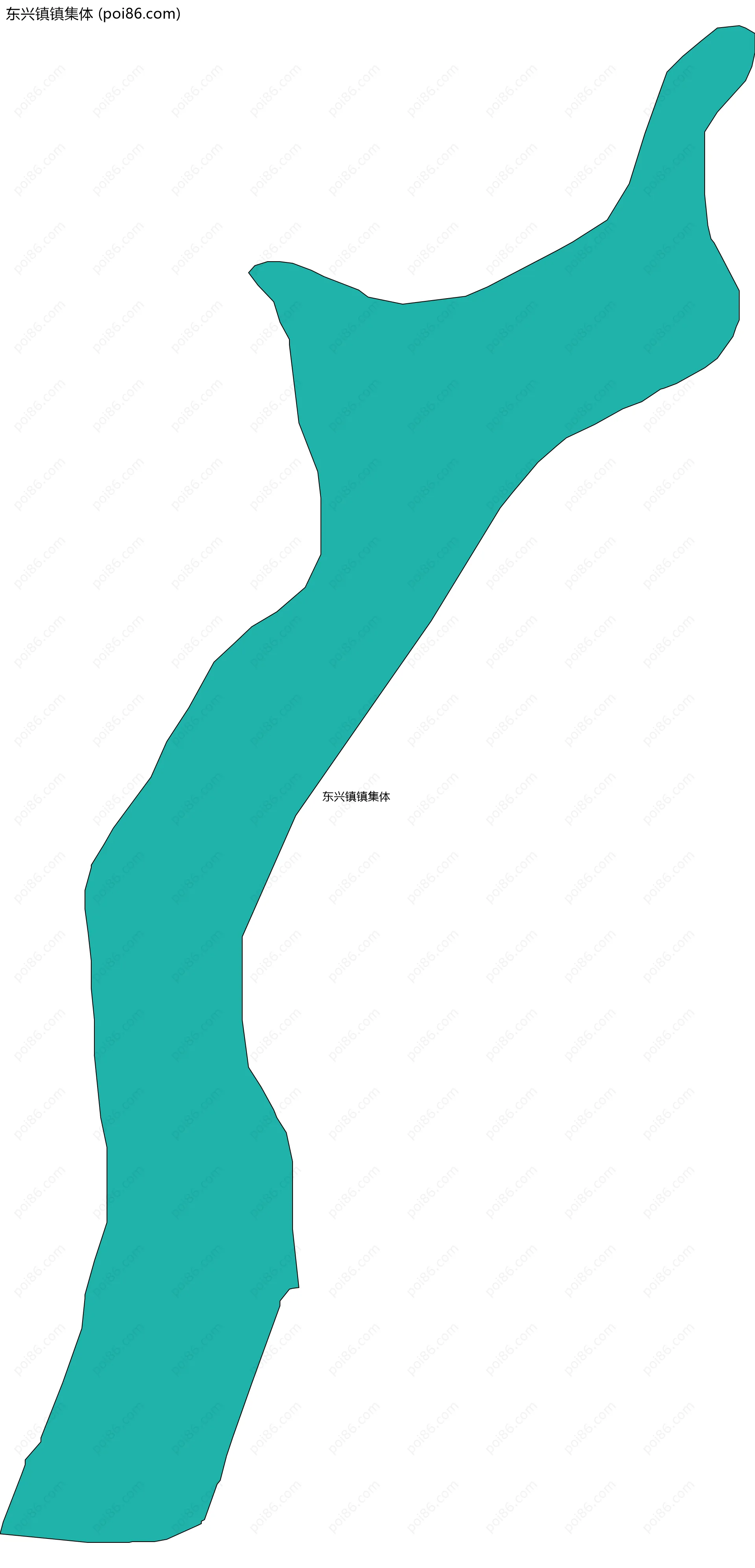 东兴镇镇集体边界地图