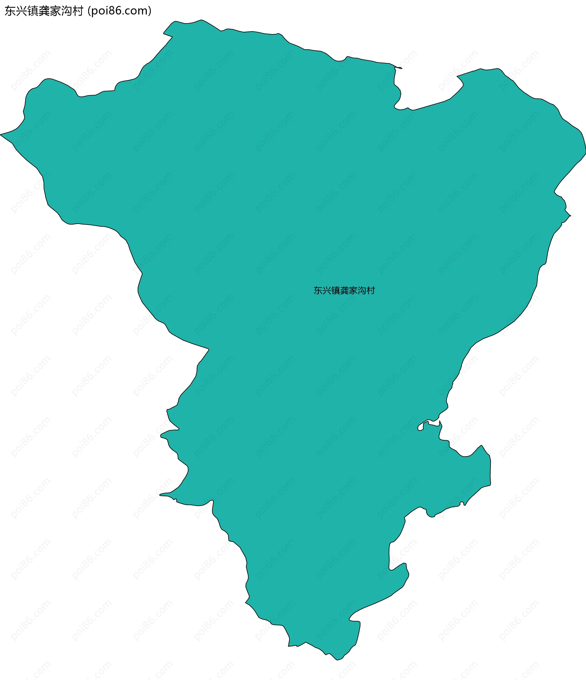 东兴镇龚家沟村边界地图