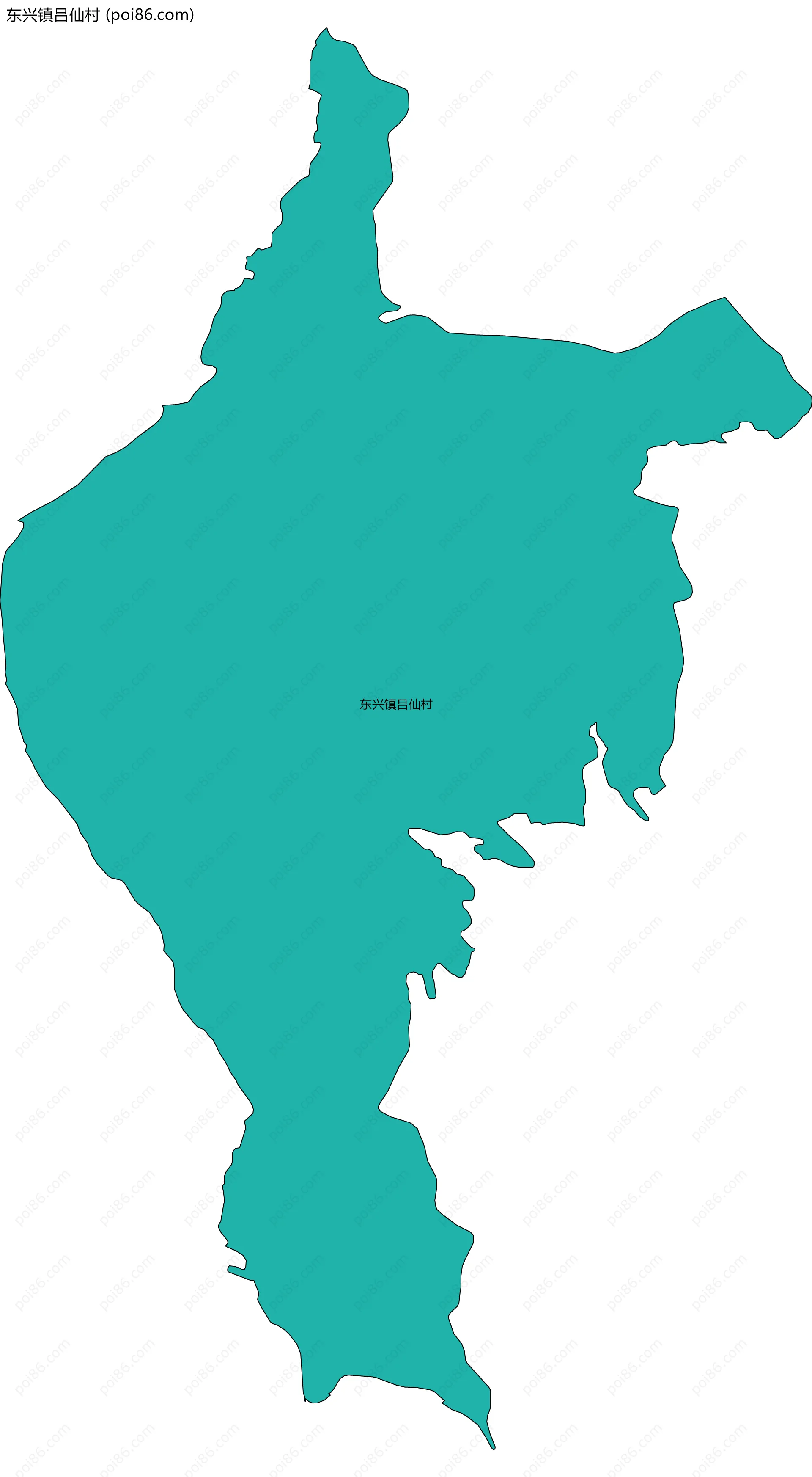 东兴镇吕仙村边界地图