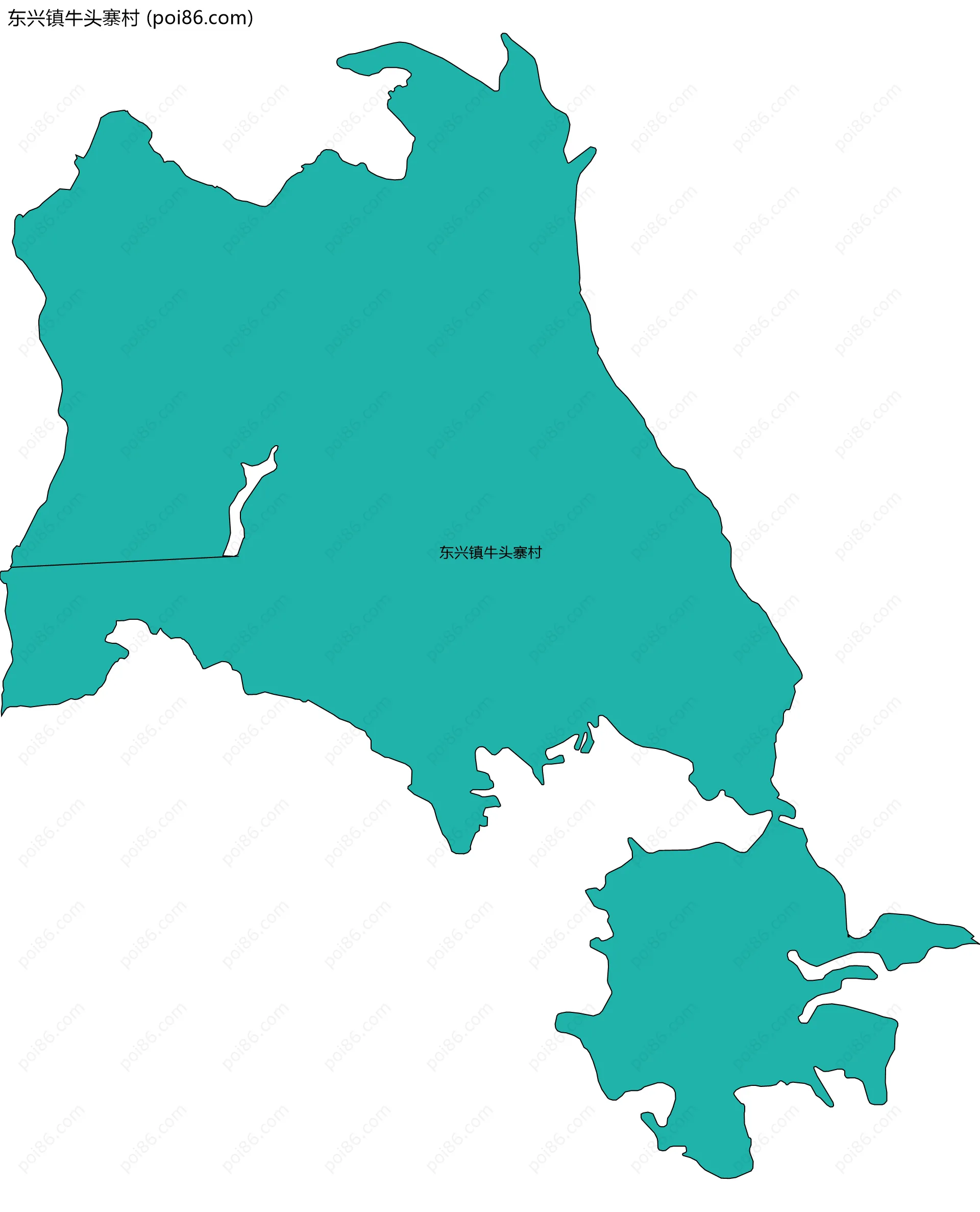 东兴镇牛头寨村边界地图