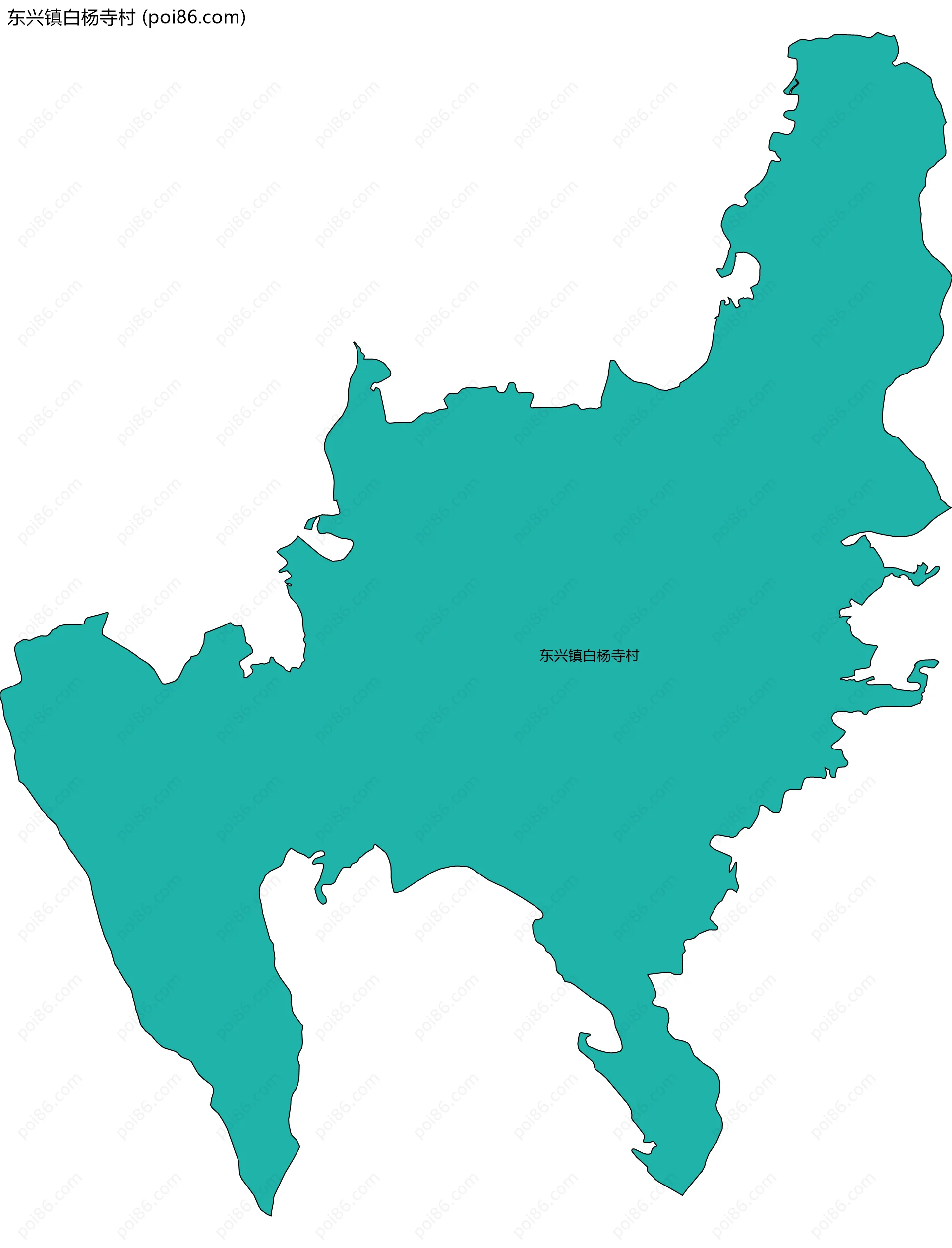 东兴镇白杨寺村边界地图