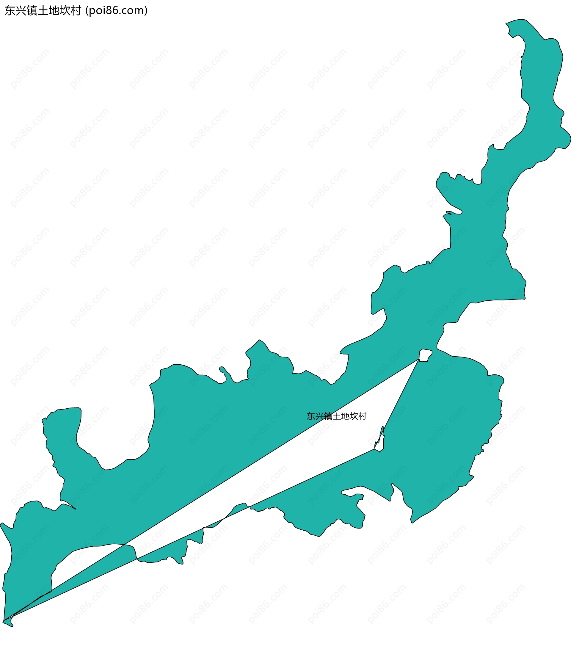 东兴镇土地坎村边界地图