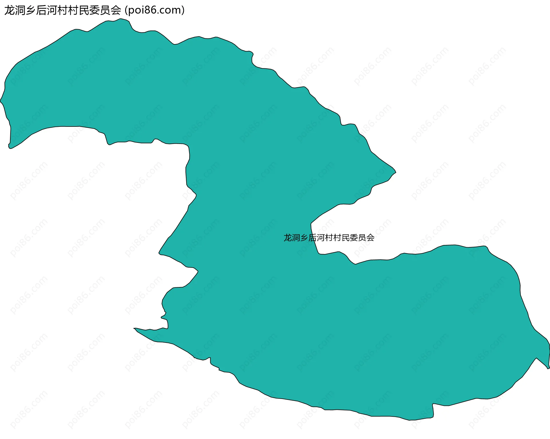 龙洞乡后河村村民委员会边界地图