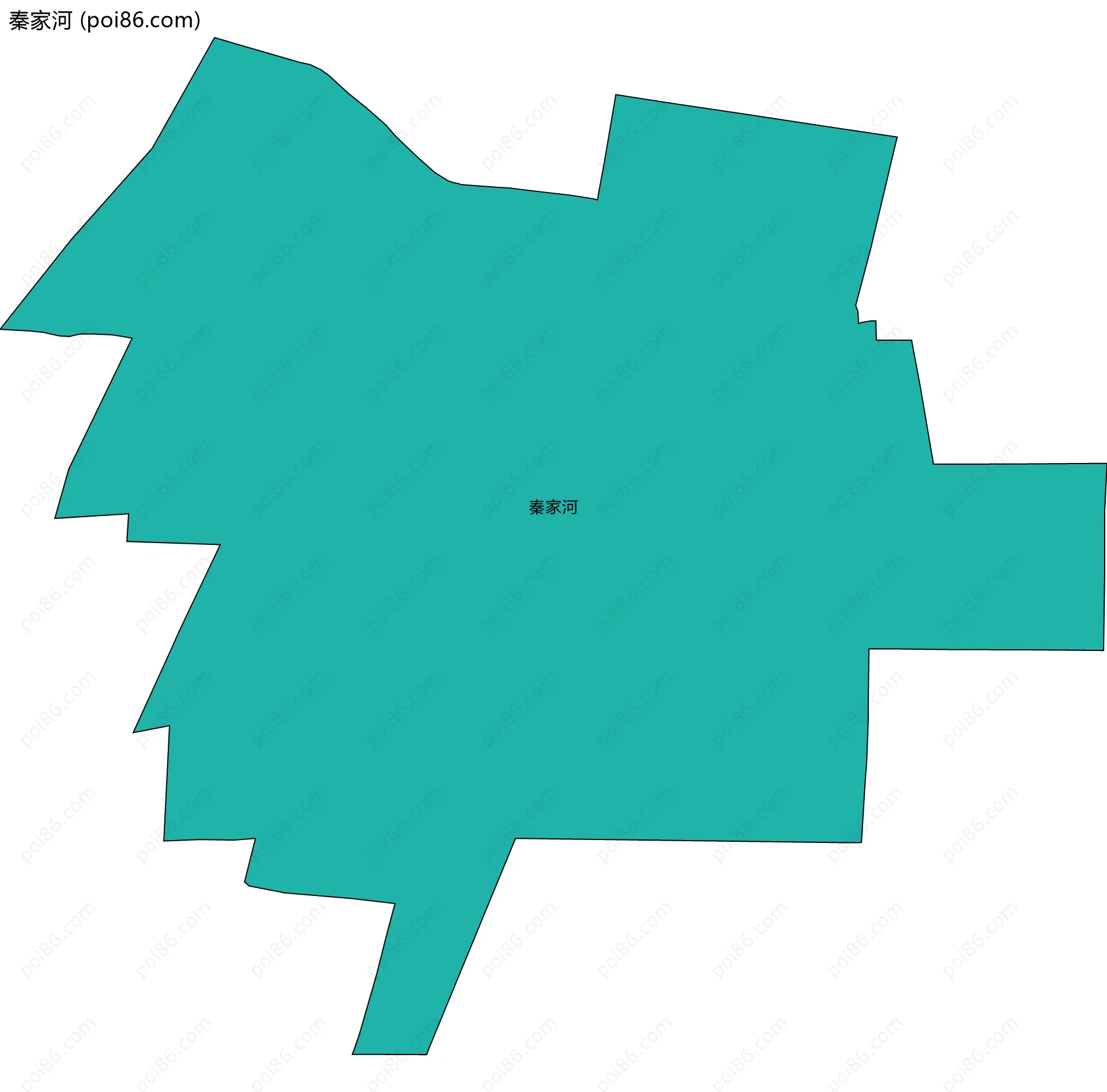 秦家河边界地图