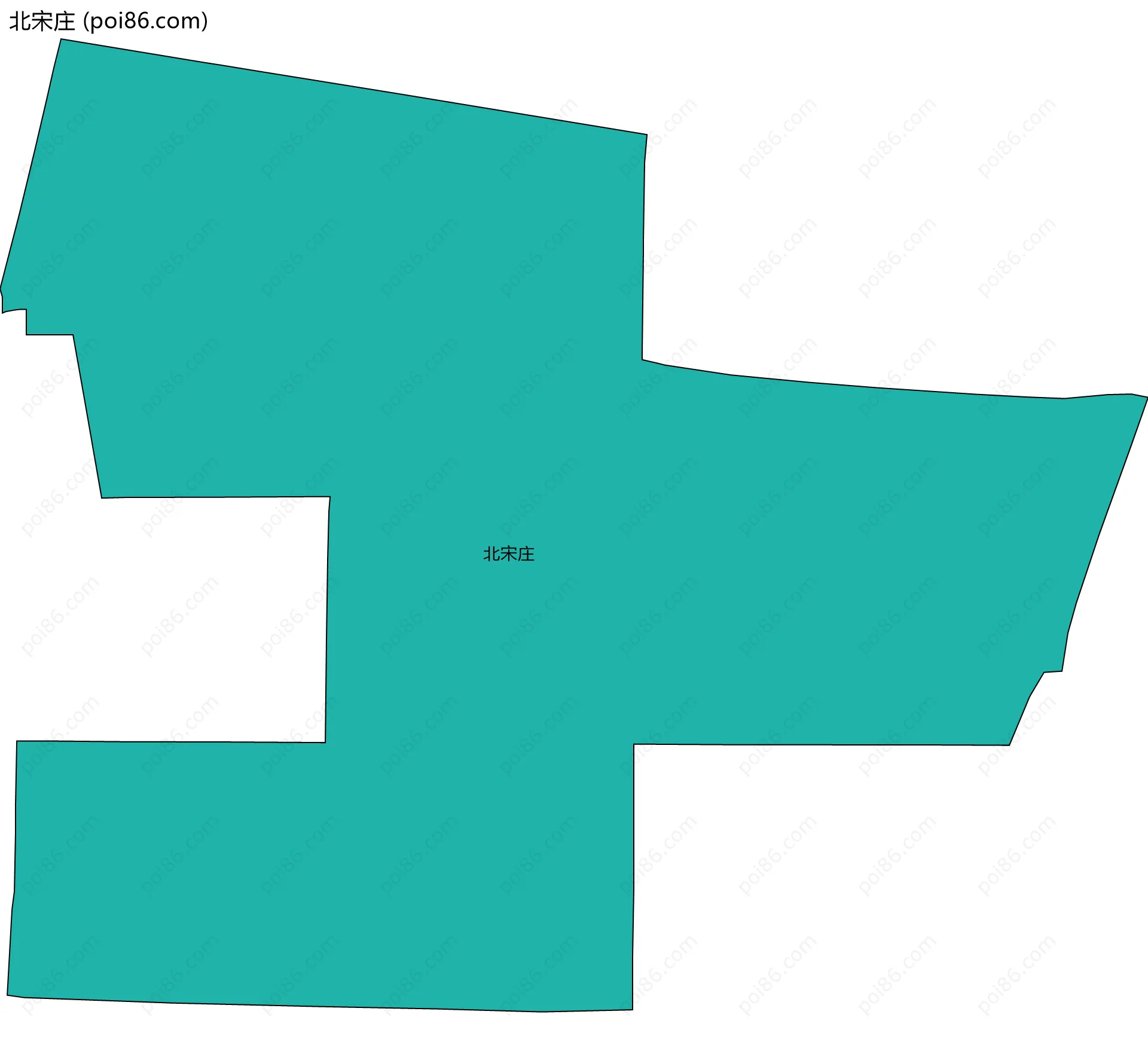 北宋庄边界地图