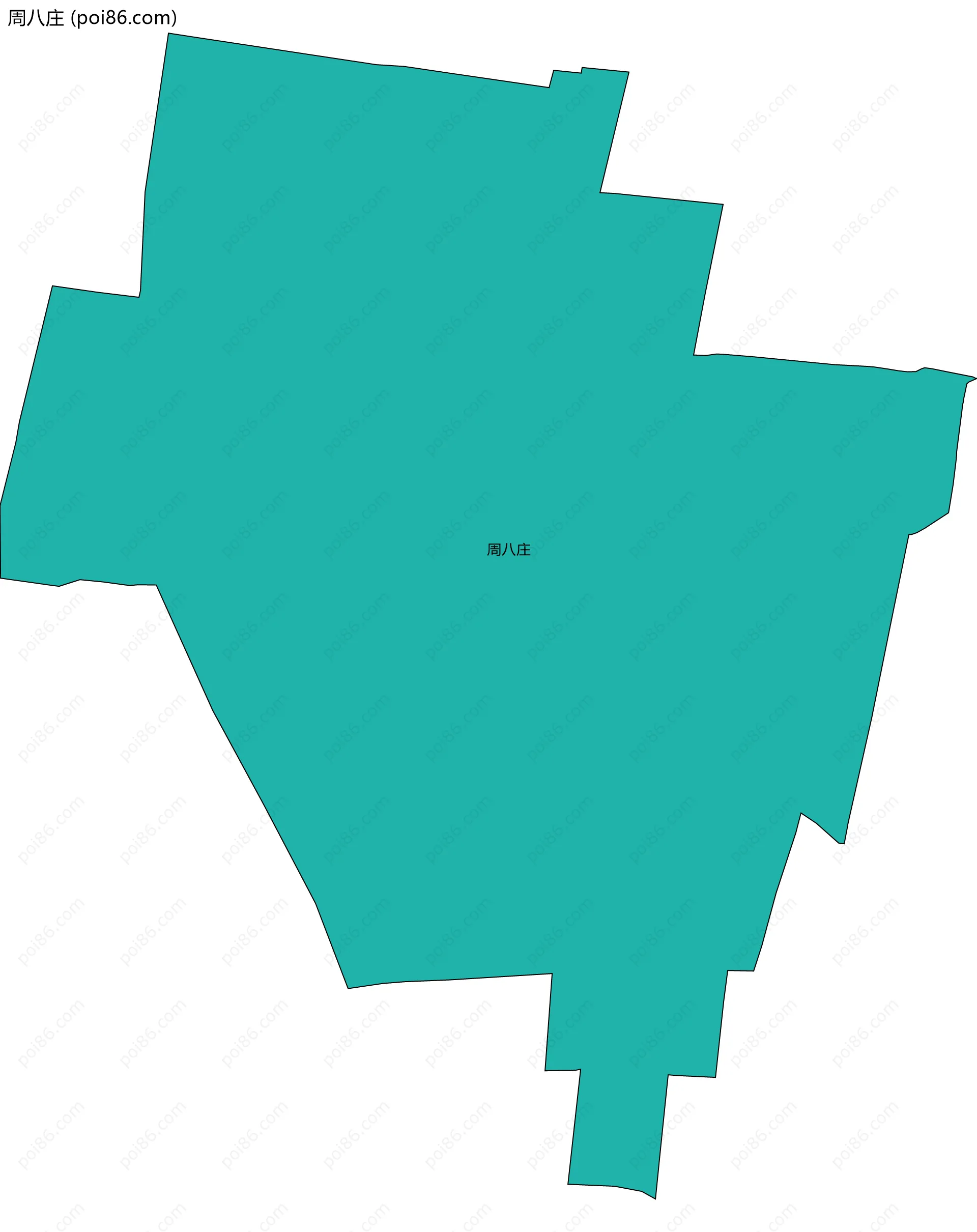 周八庄边界地图