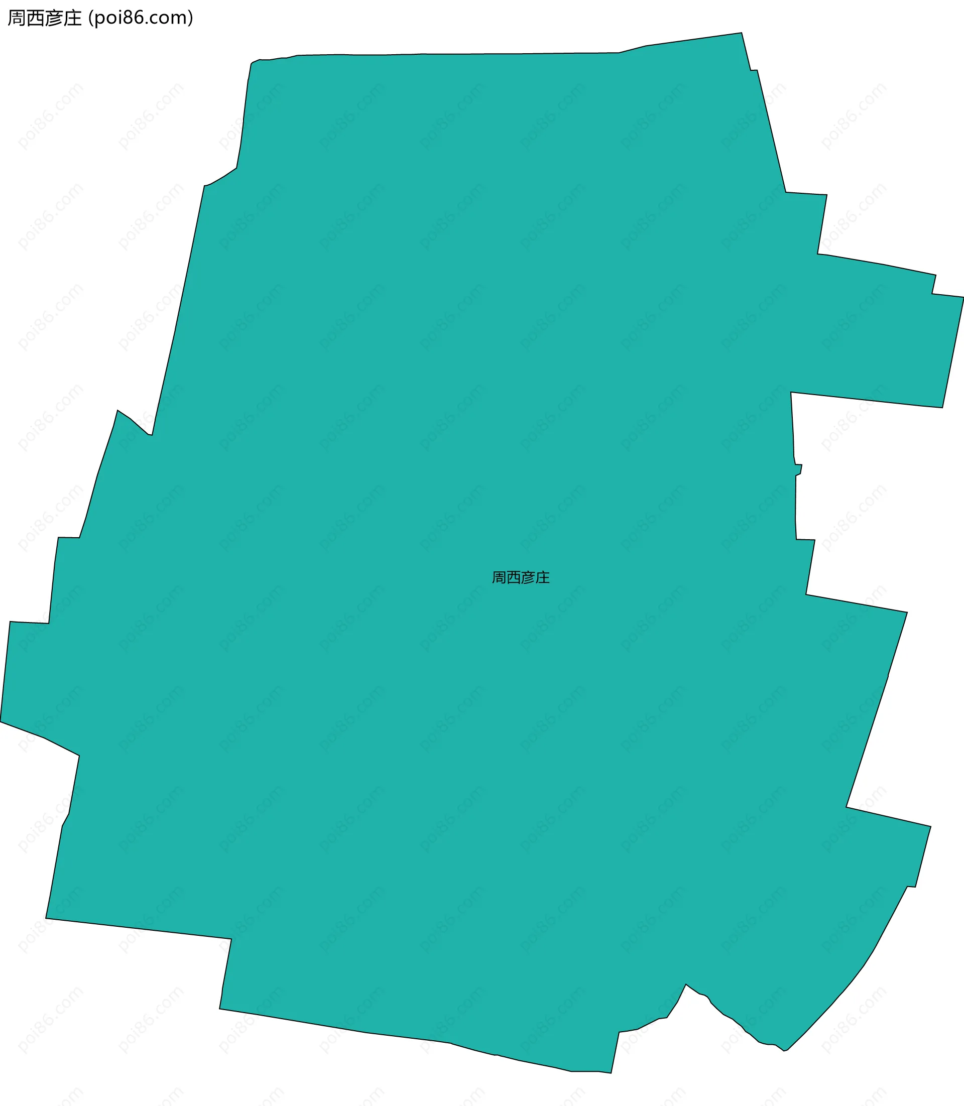 周西彦庄边界地图