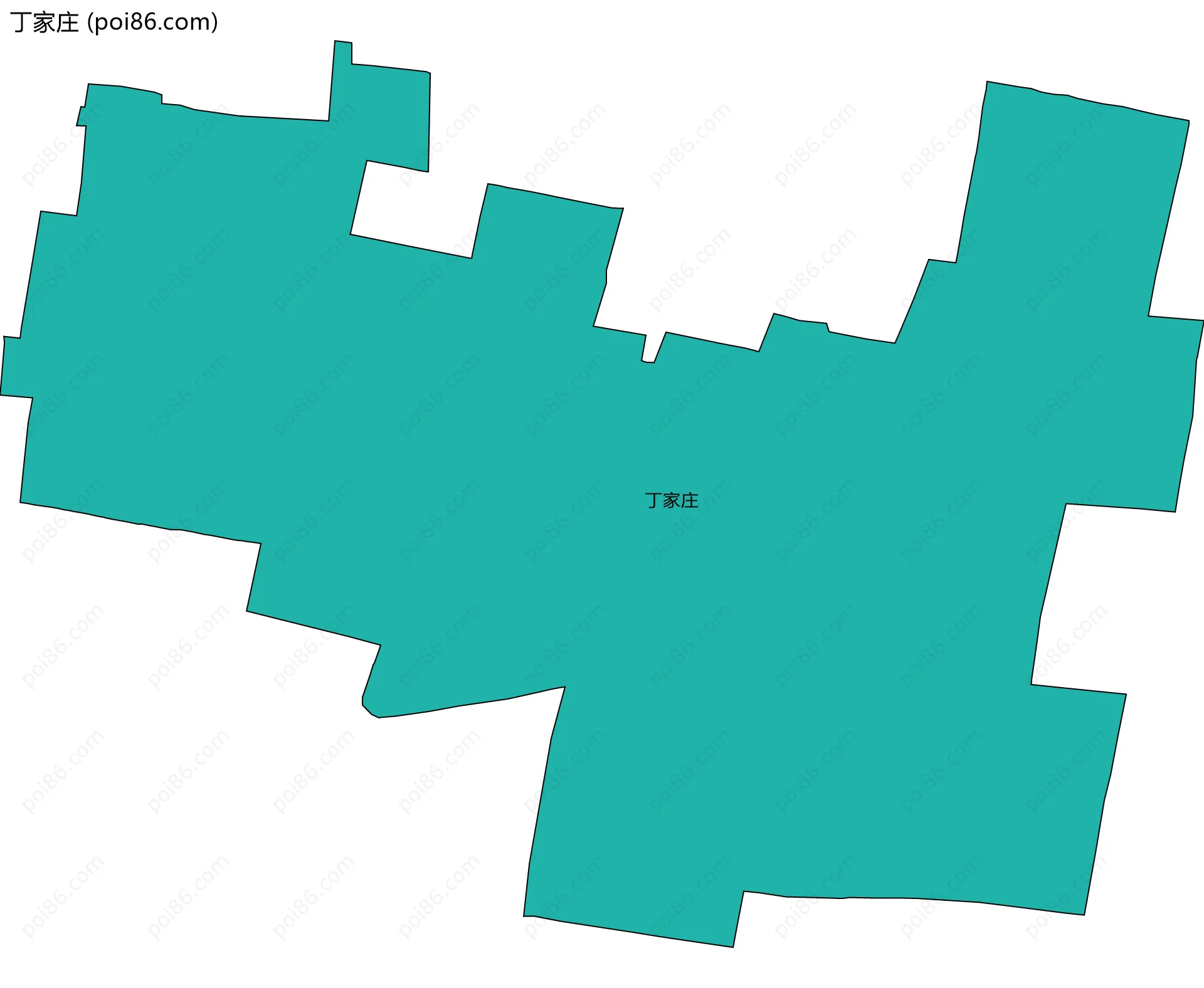 丁家庄边界地图