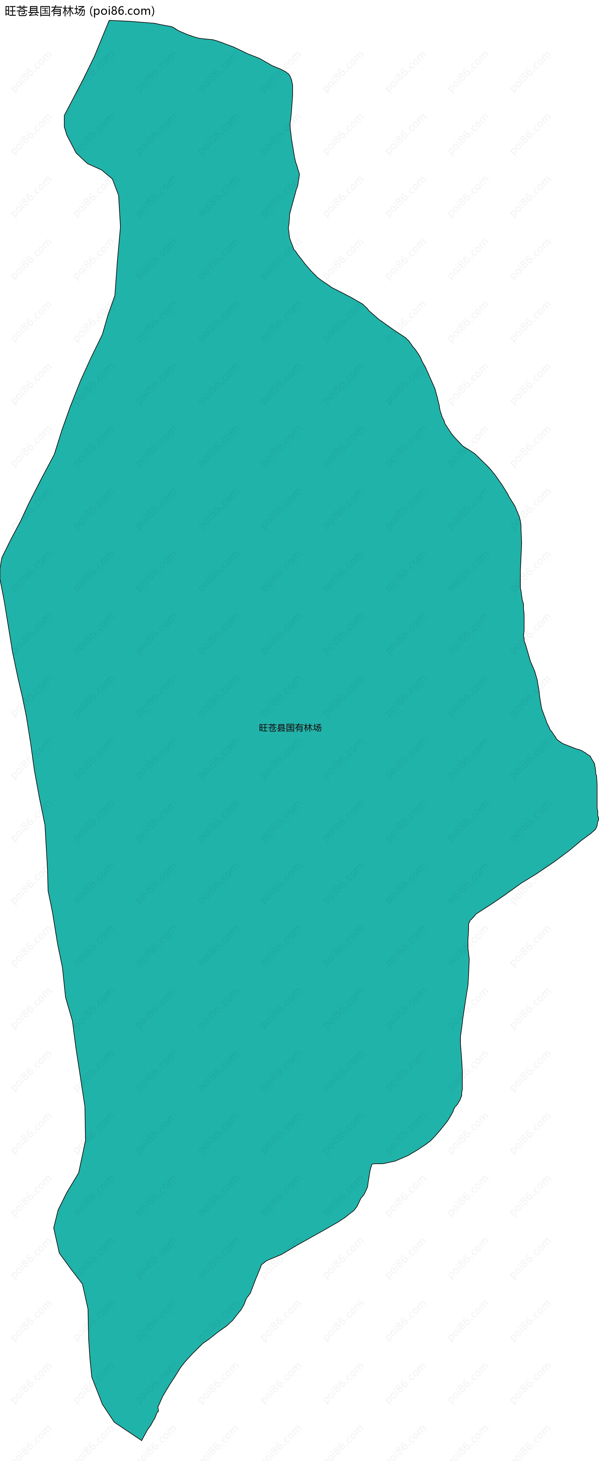 旺苍县国有林场边界地图