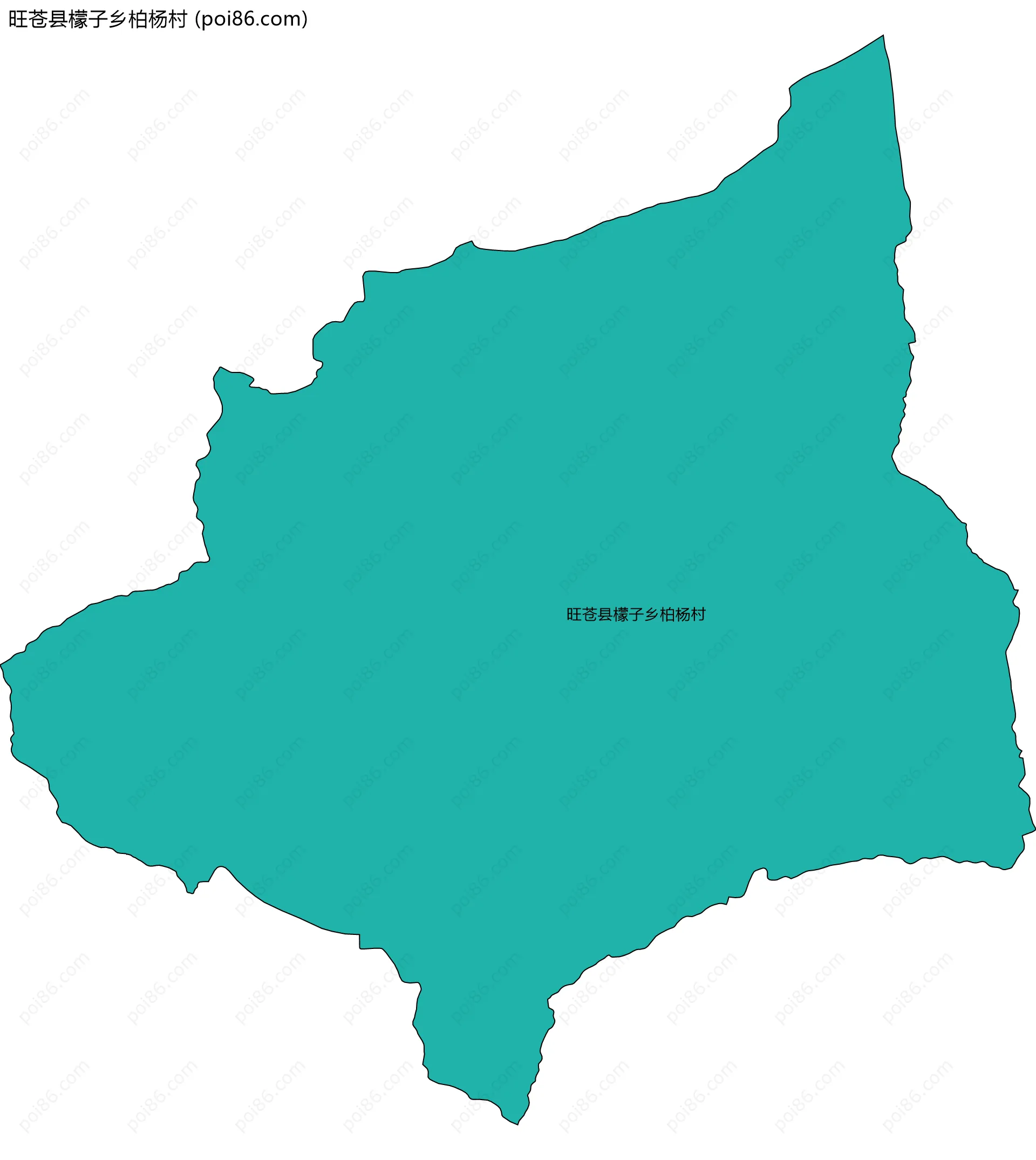 旺苍县檬子乡柏杨村边界地图