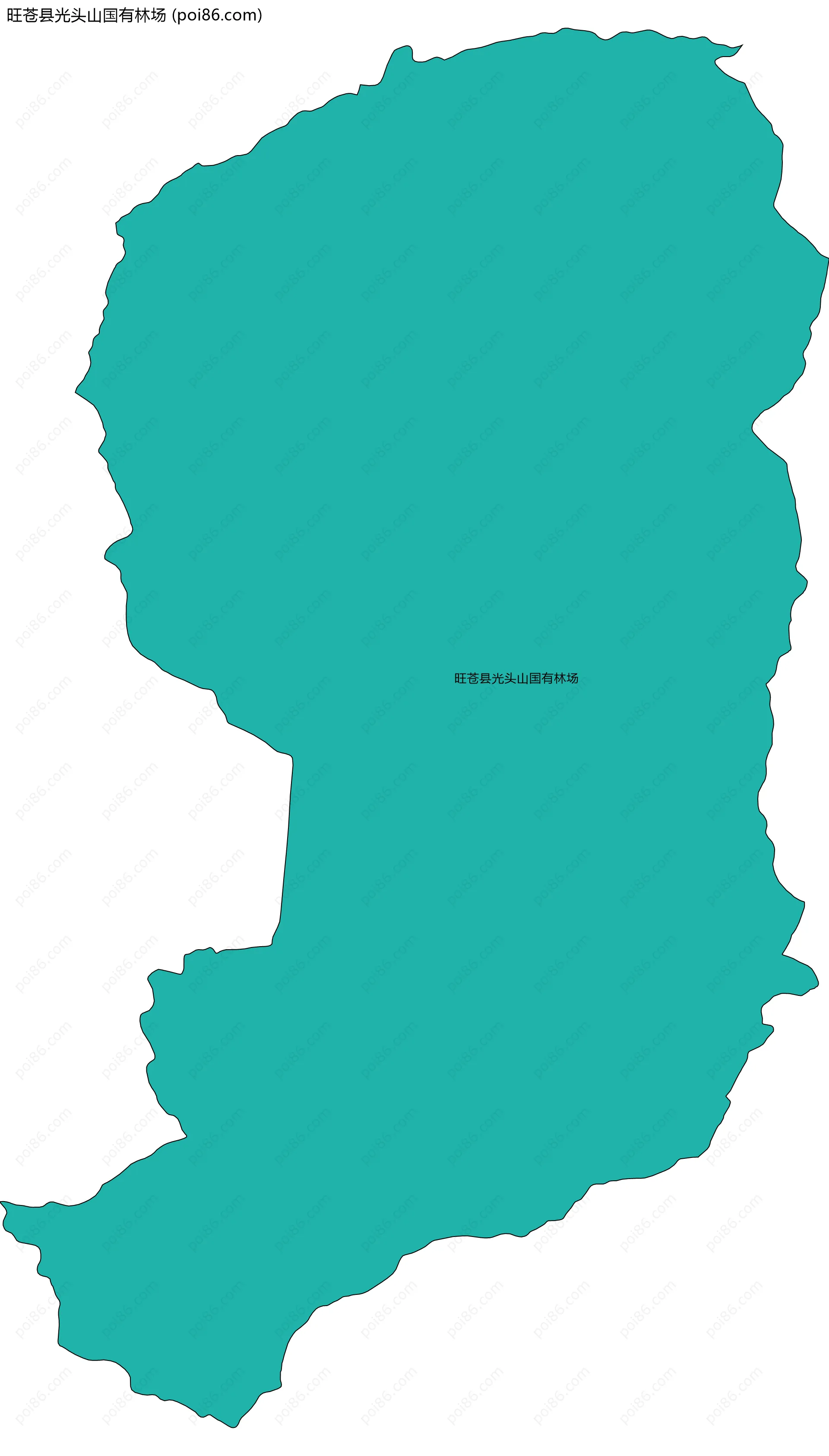 旺苍县光头山国有林场边界地图