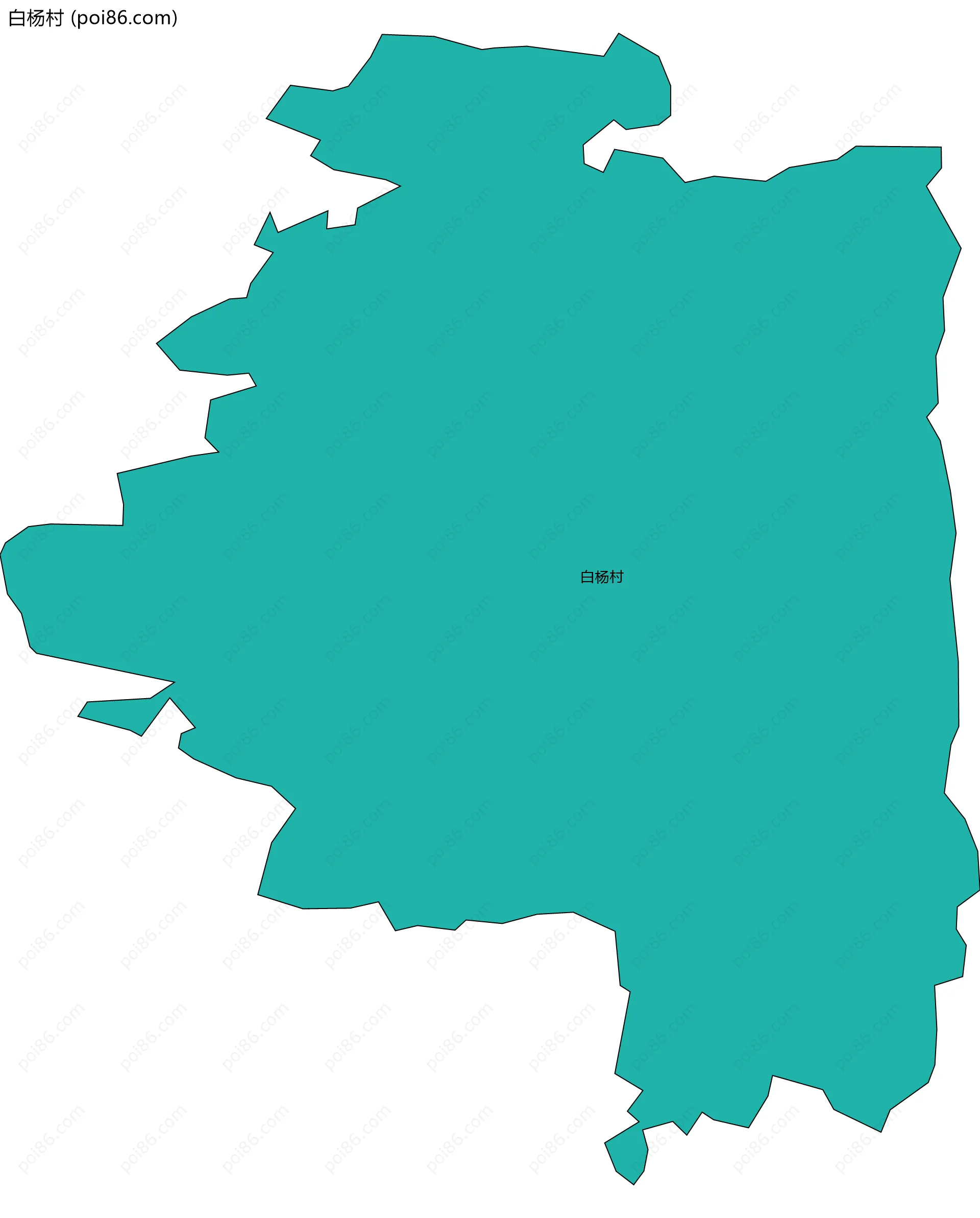 白杨村边界地图