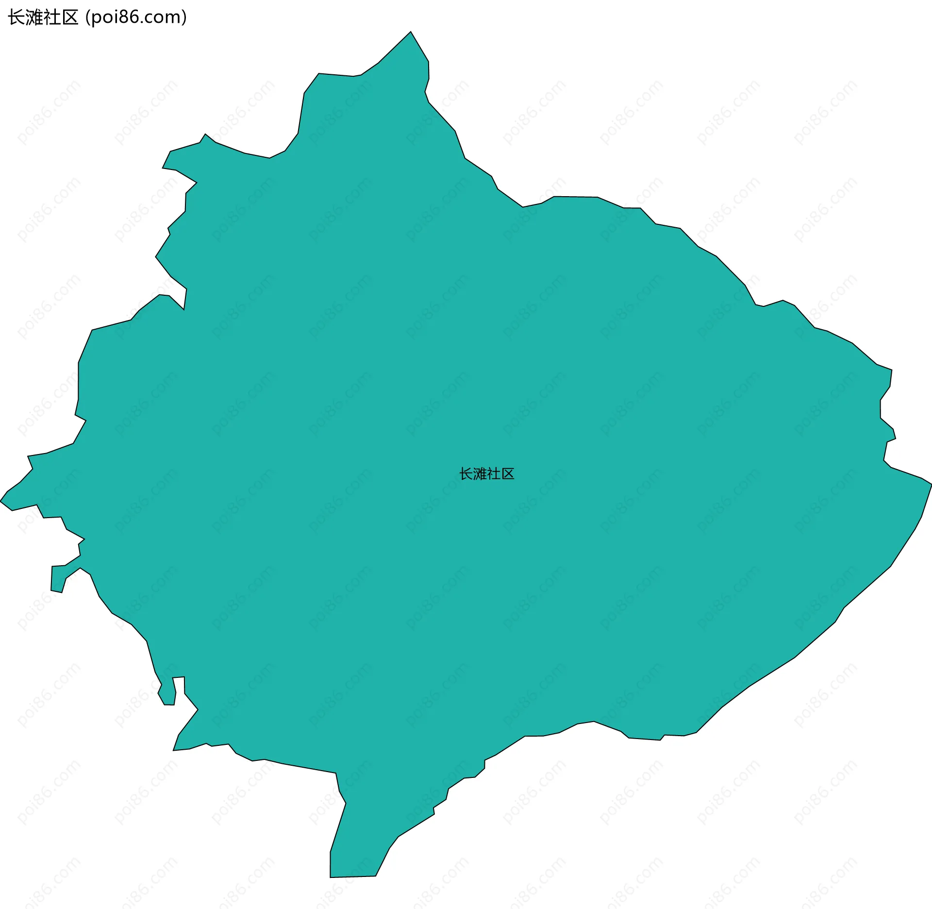 长滩社区边界地图