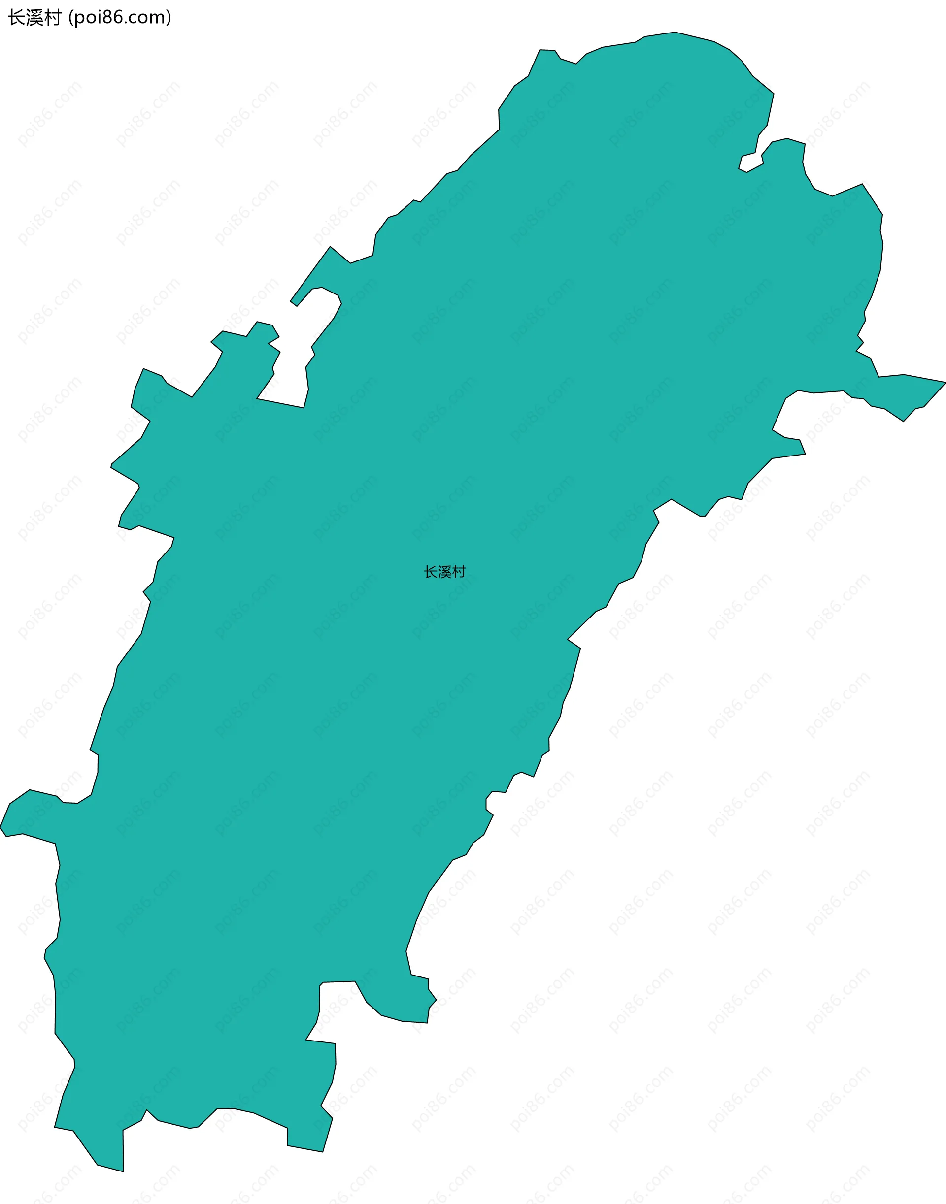 长溪村边界地图