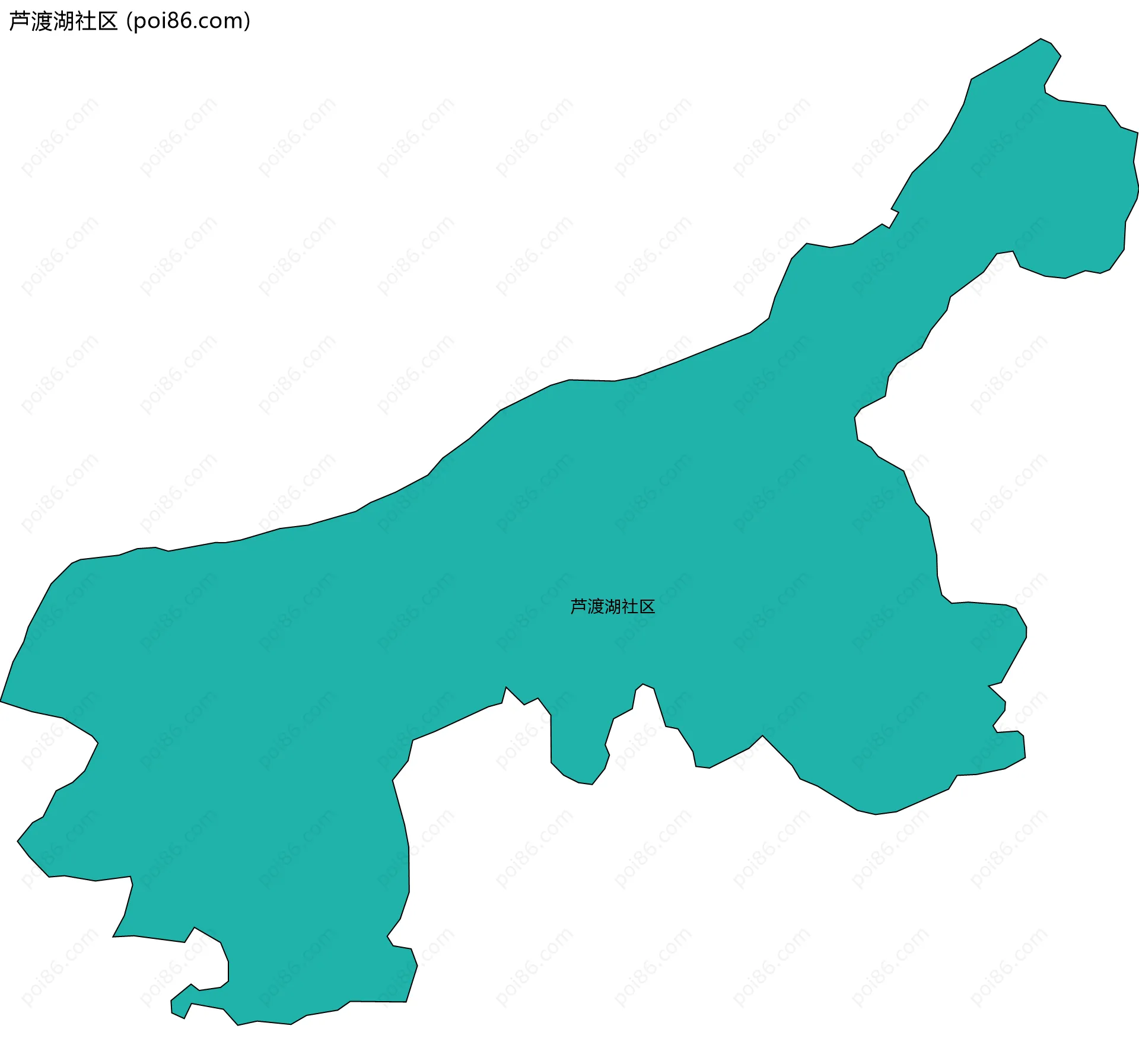 芦渡湖社区边界地图