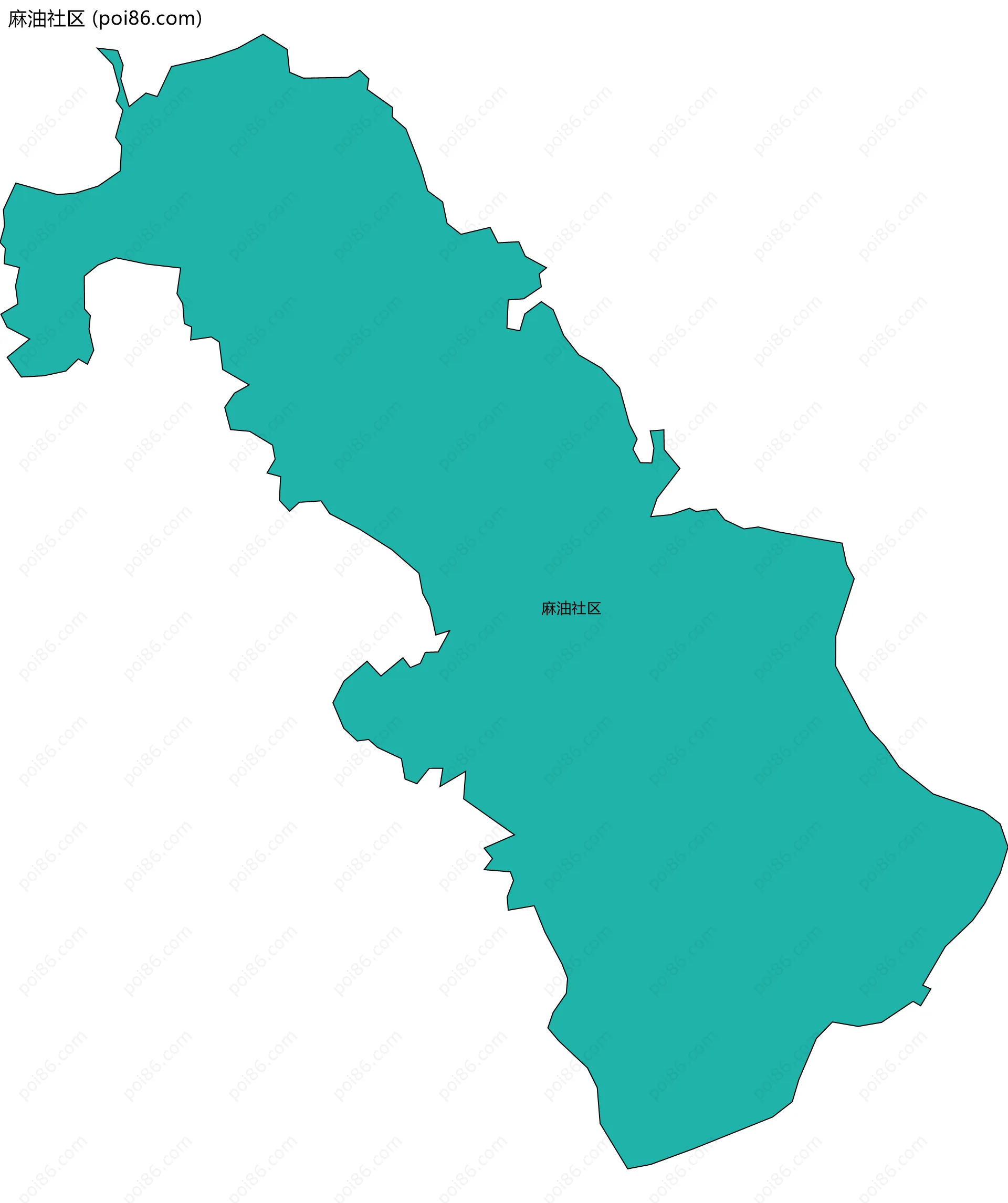 麻油社区边界地图