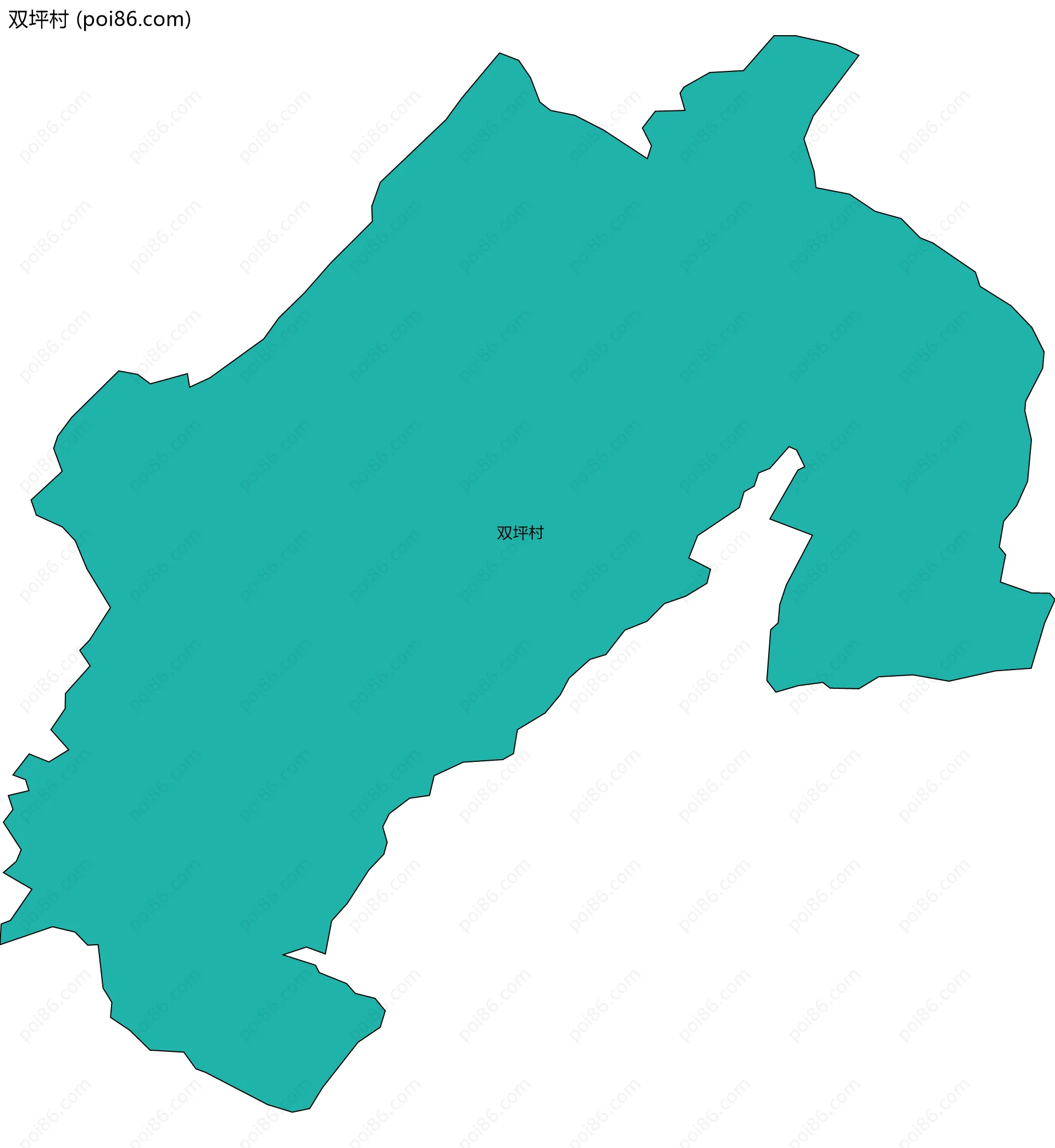 双坪村边界地图