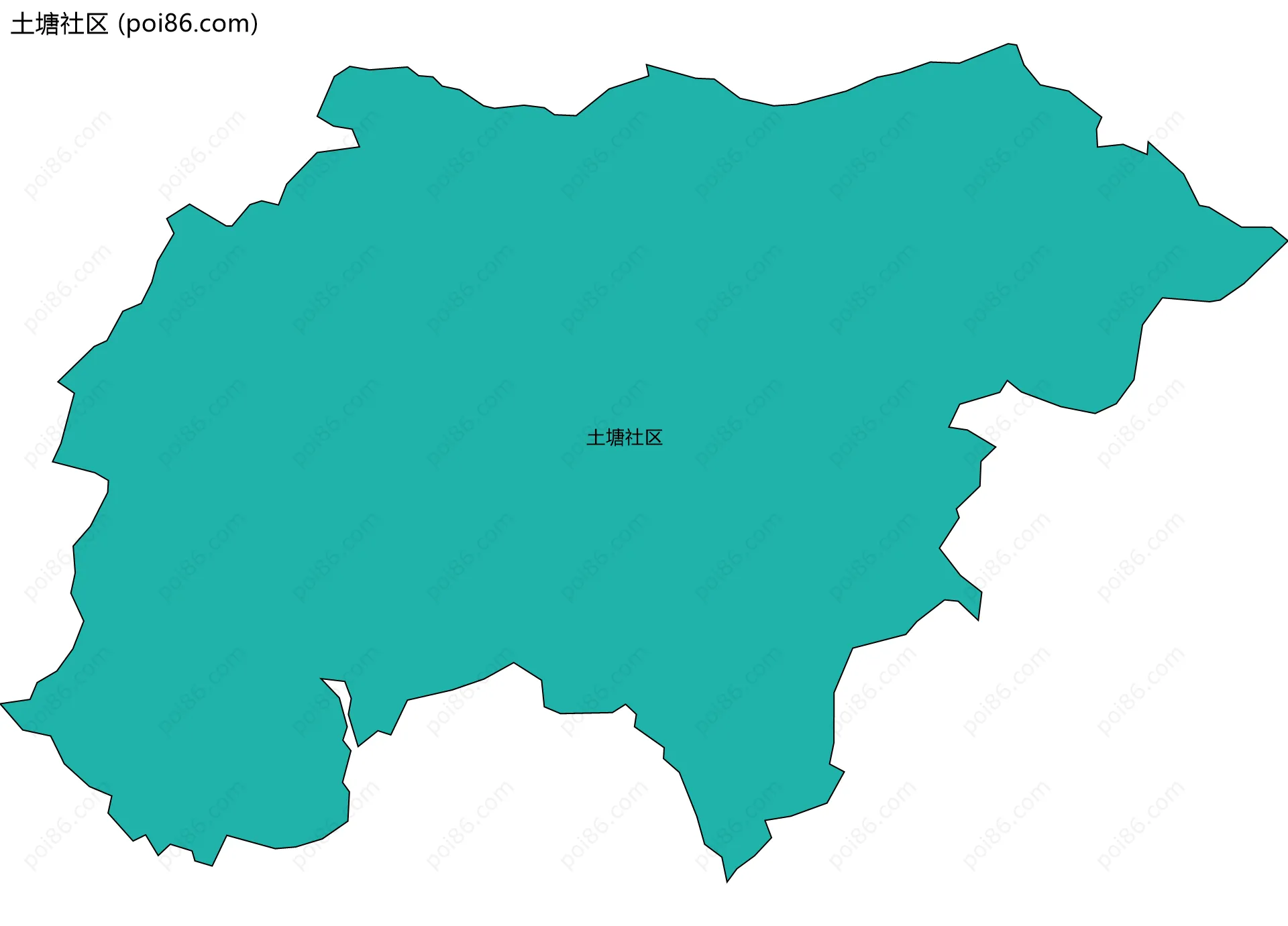 土塘社区边界地图