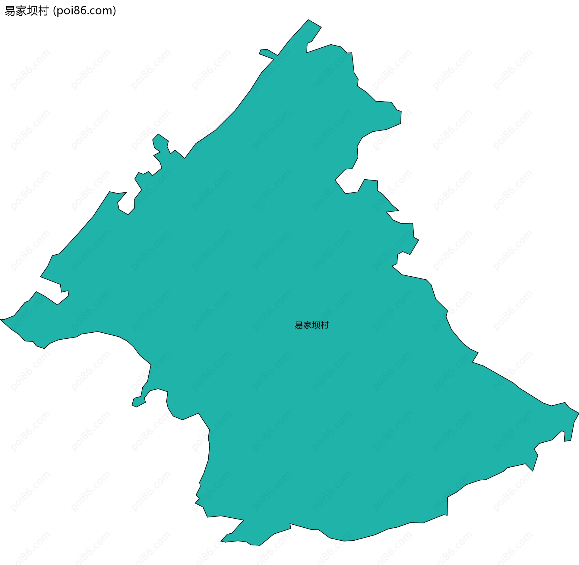 易家坝村边界地图