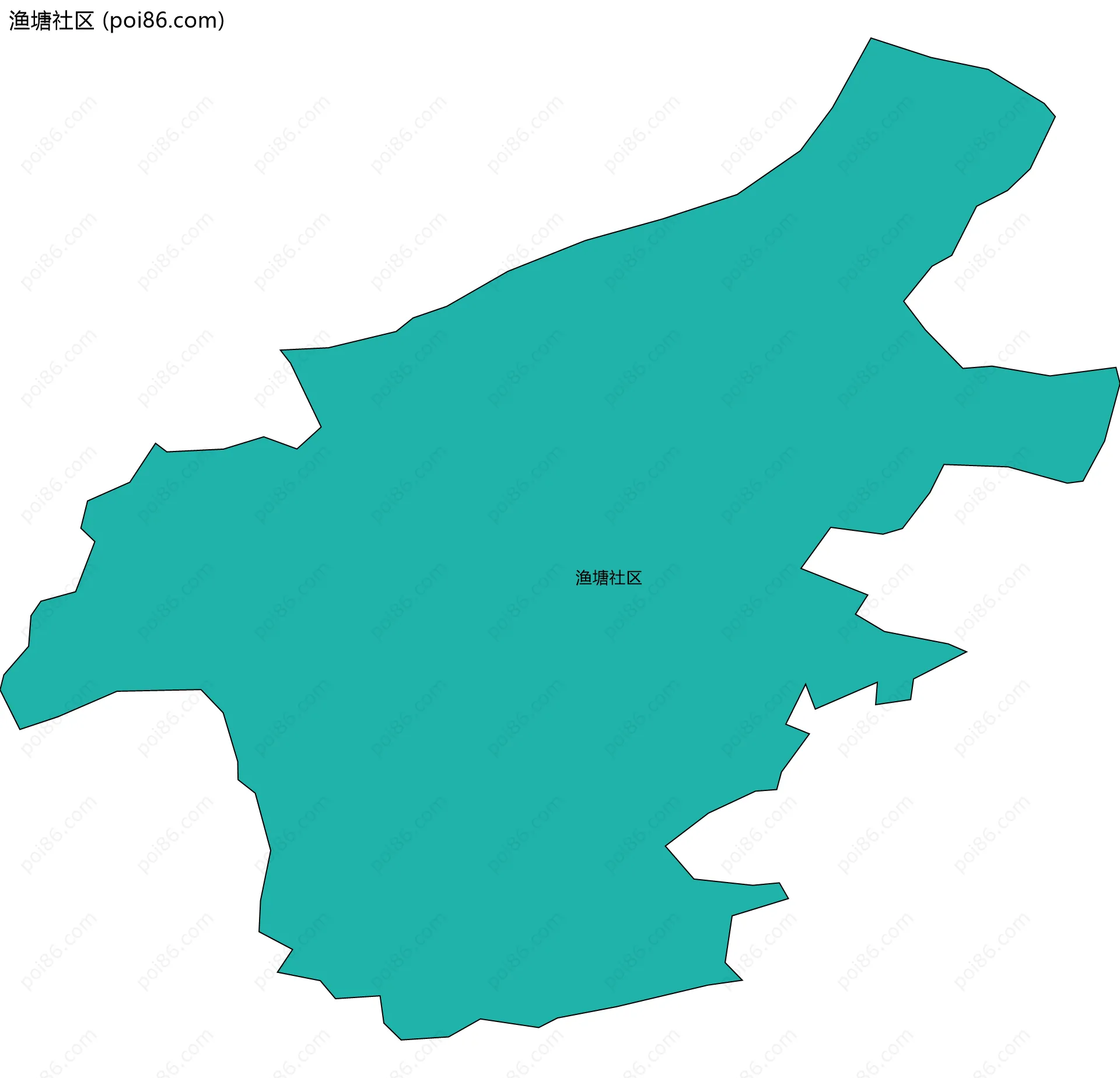 渔塘社区边界地图