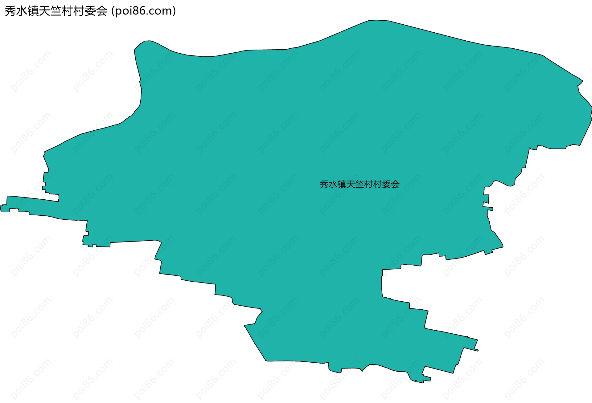秀水镇天竺村村委会边界地图