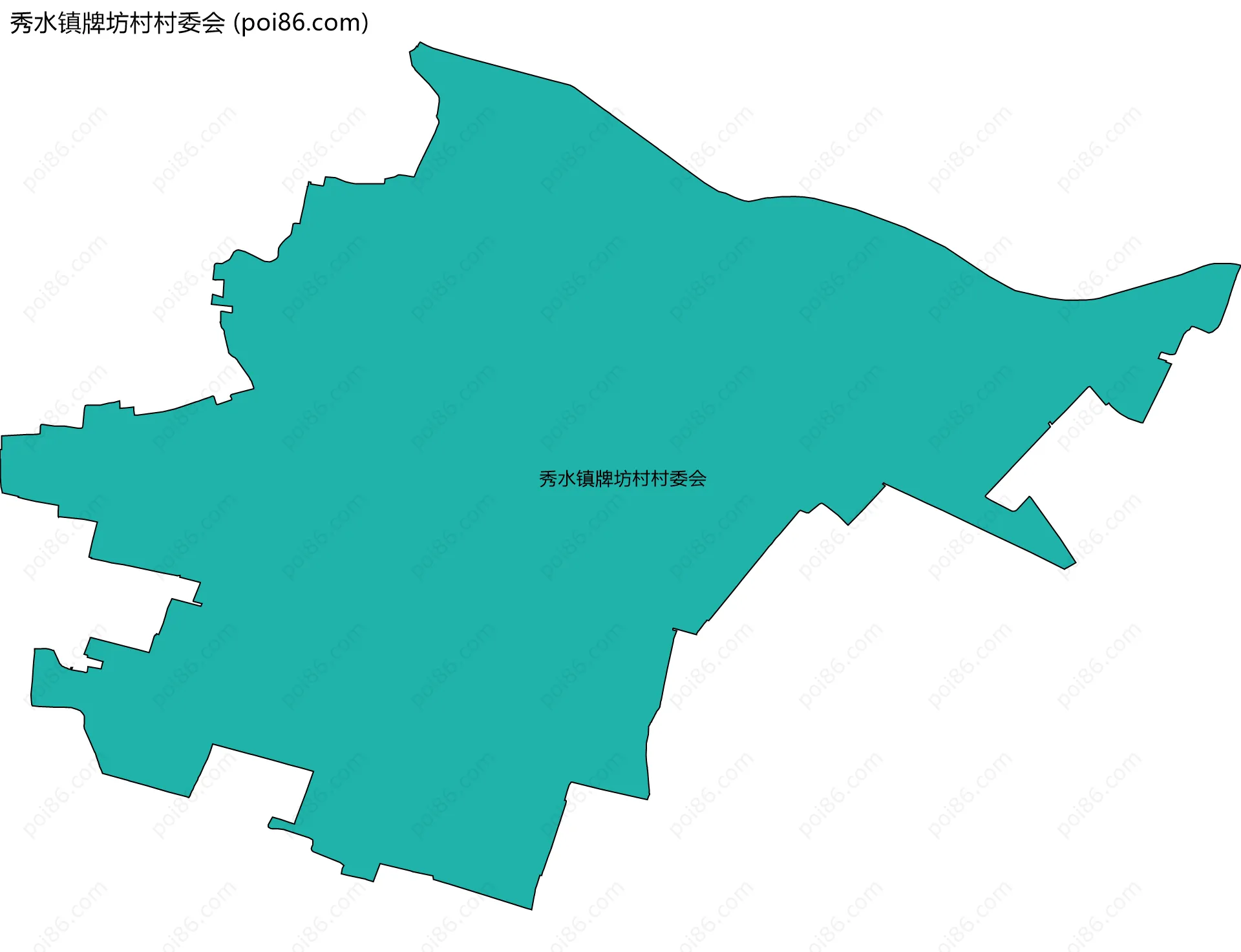 秀水镇牌坊村村委会边界地图