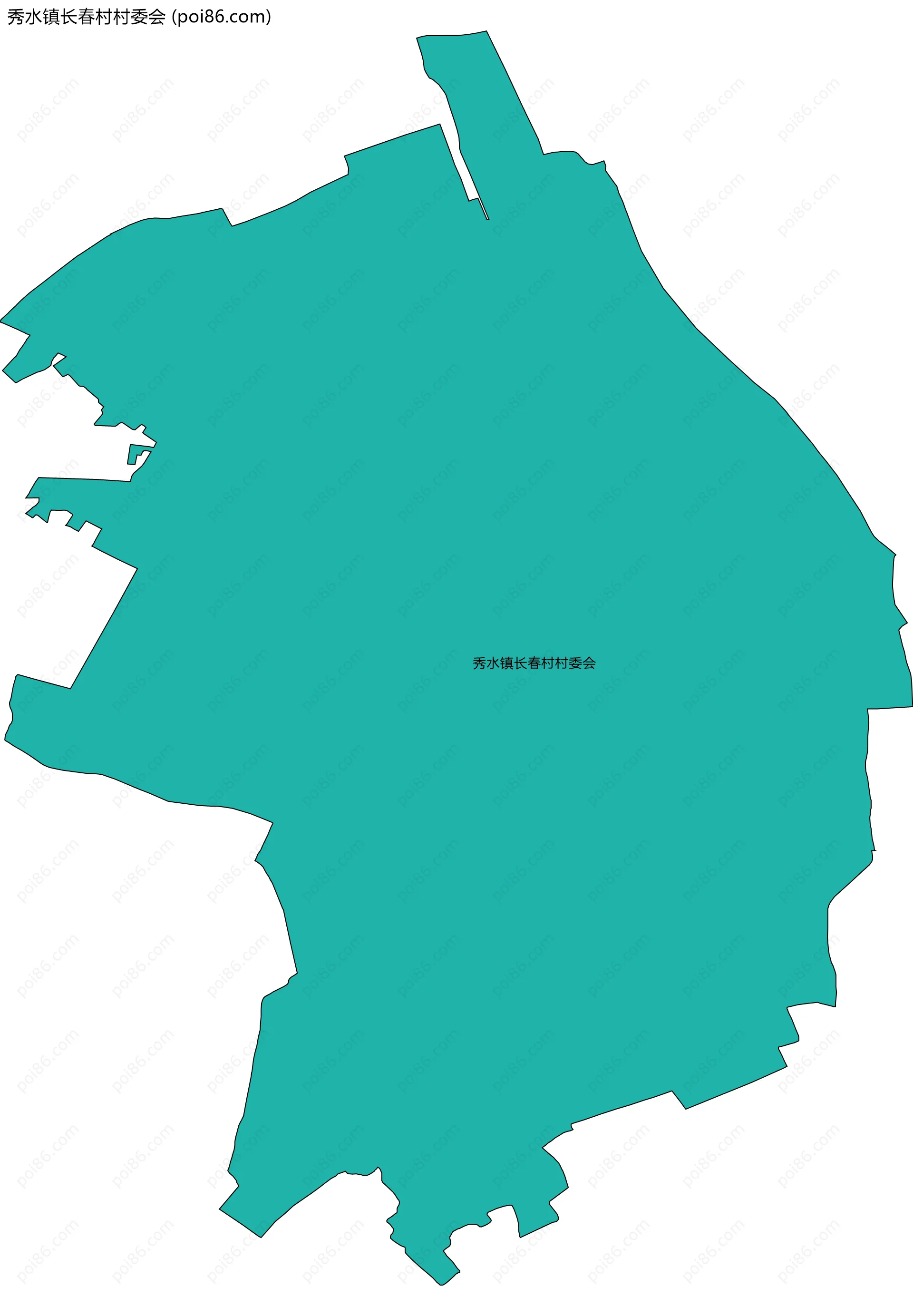 秀水镇长春村村委会边界地图