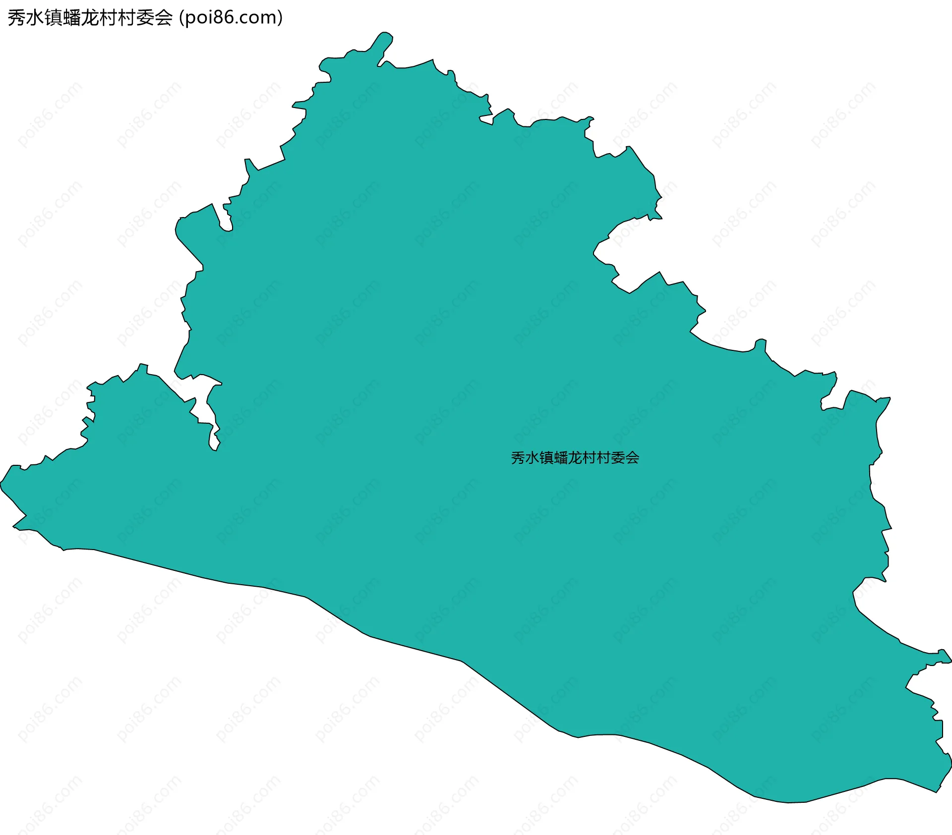 秀水镇蟠龙村村委会边界地图