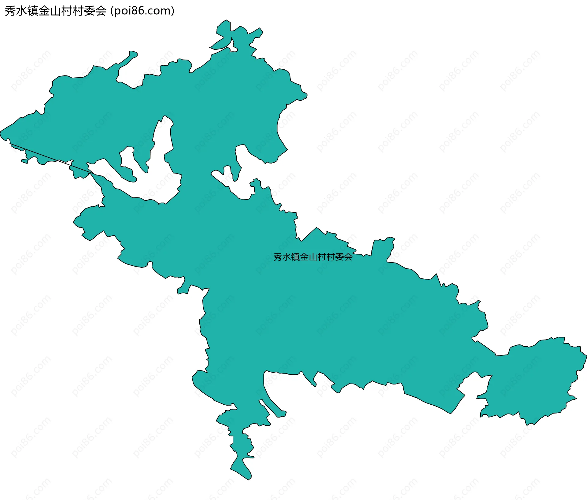 秀水镇金山村村委会边界地图