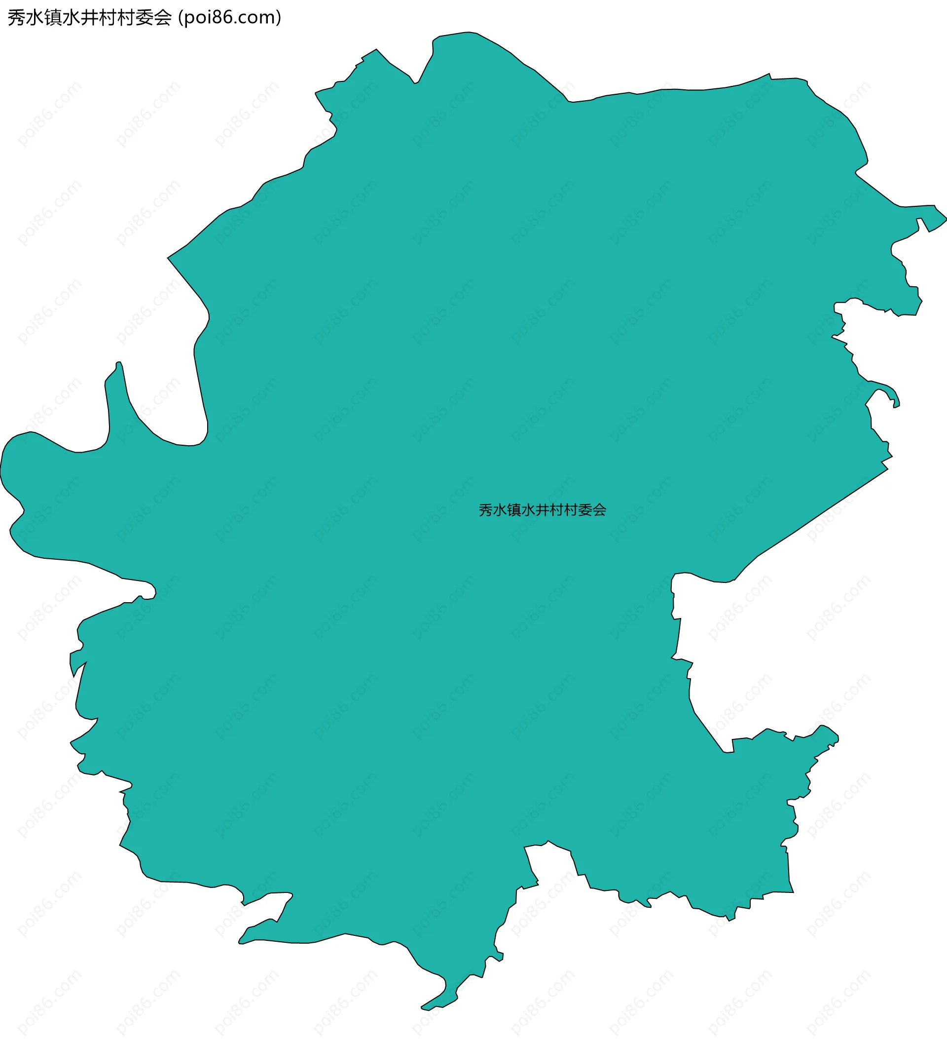 秀水镇水井村村委会边界地图