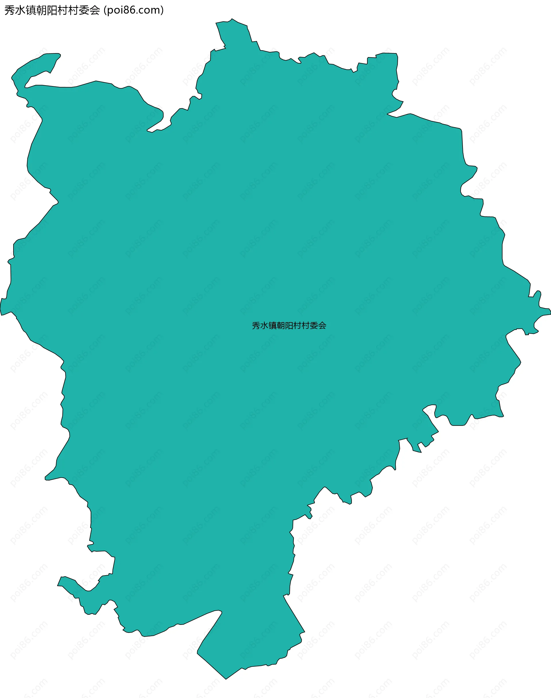秀水镇朝阳村村委会边界地图