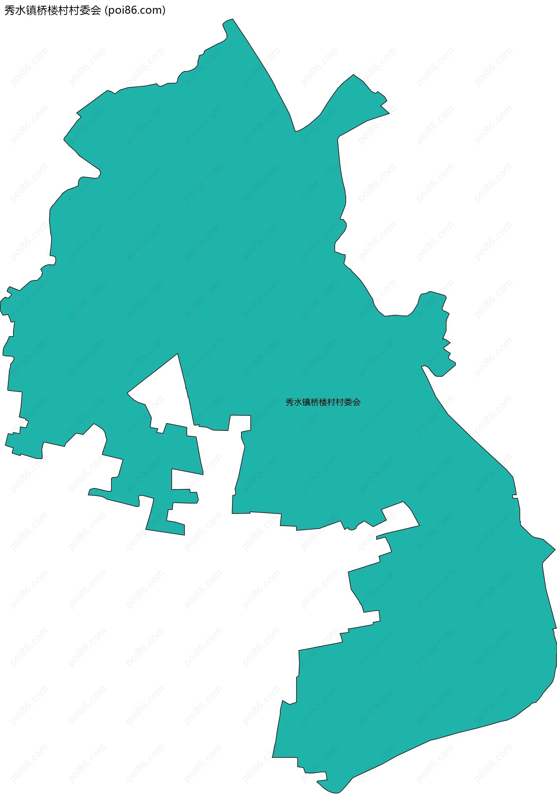 秀水镇桥楼村村委会边界地图