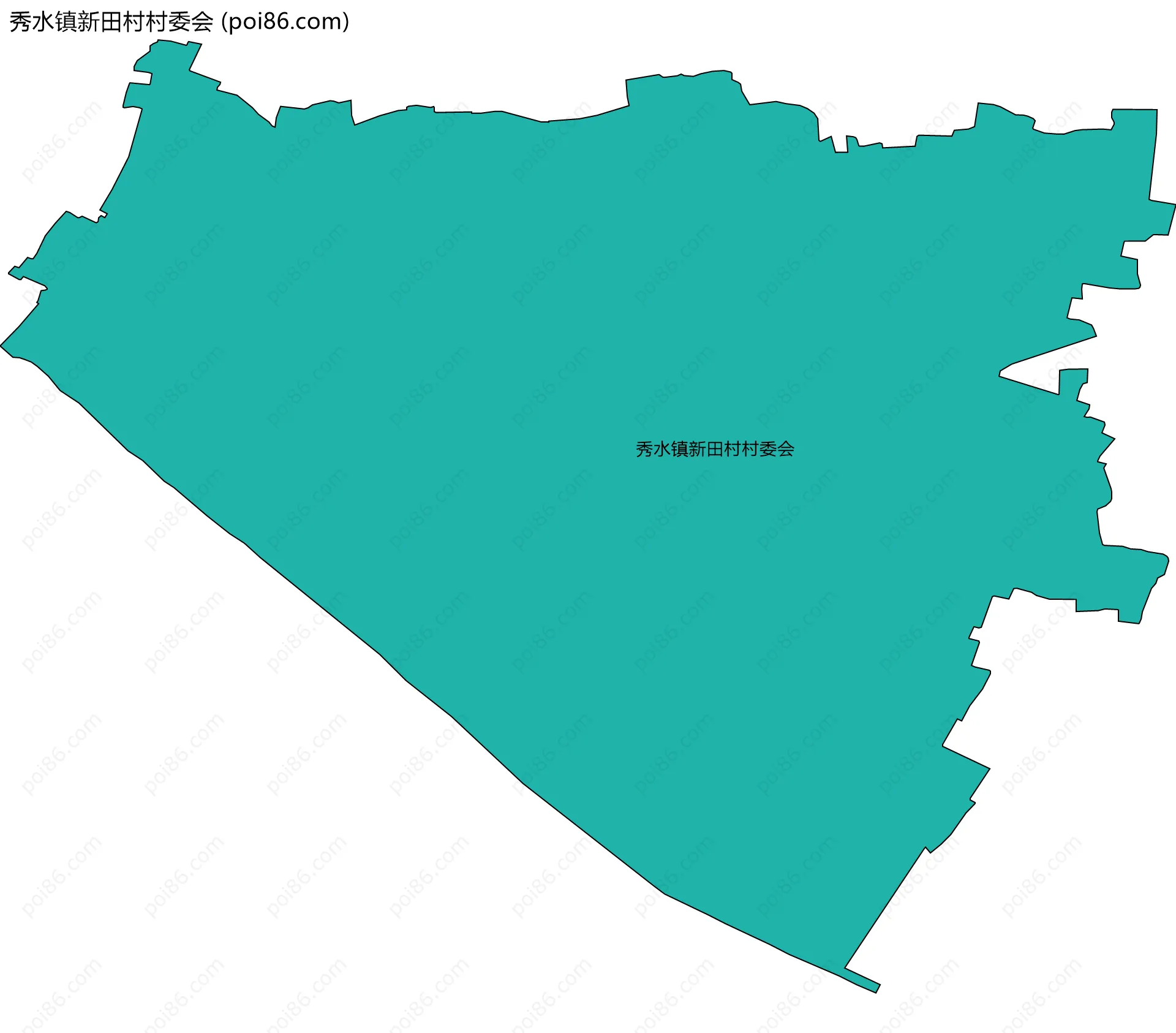 秀水镇新田村村委会边界地图