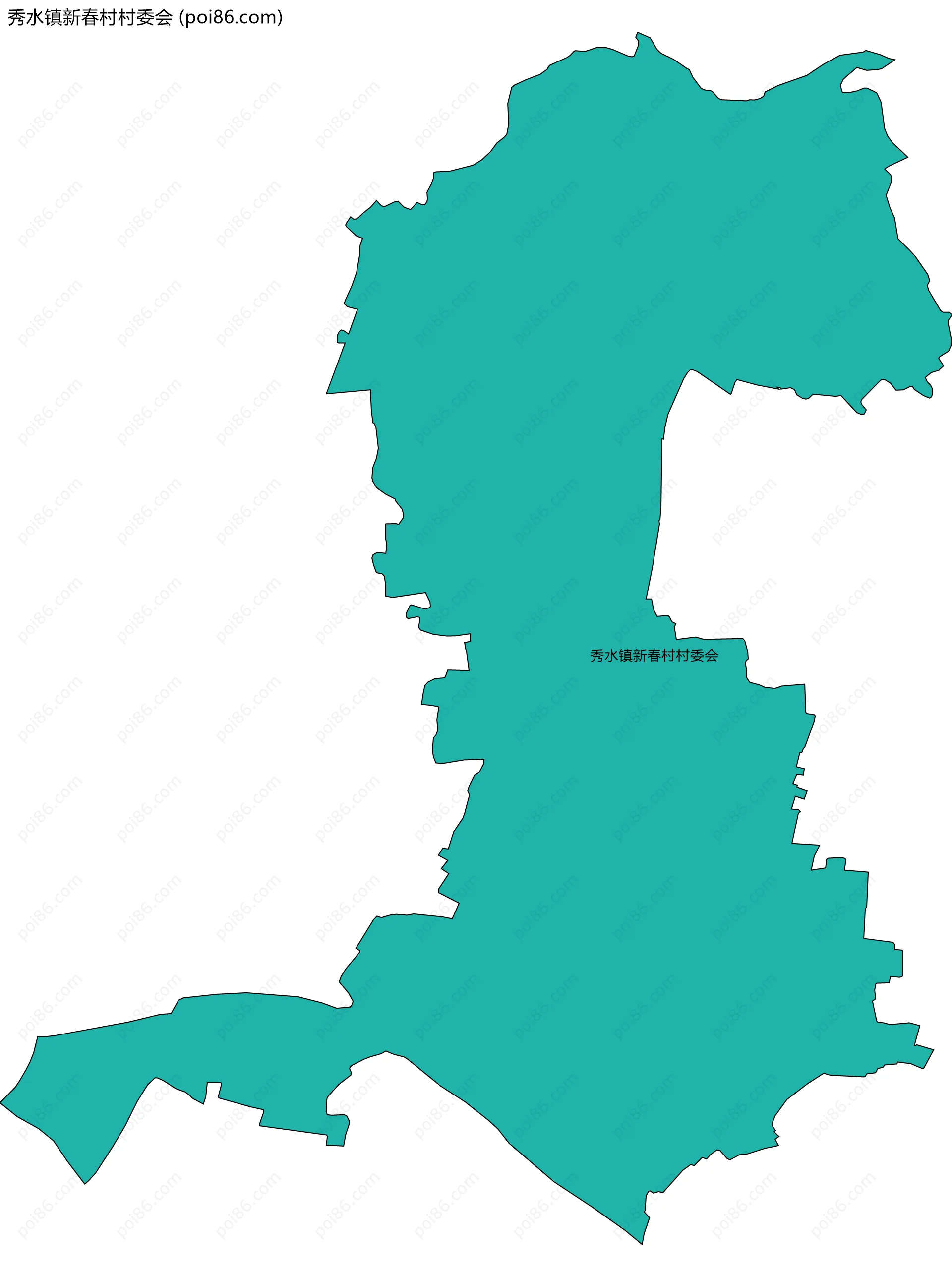秀水镇新春村村委会边界地图