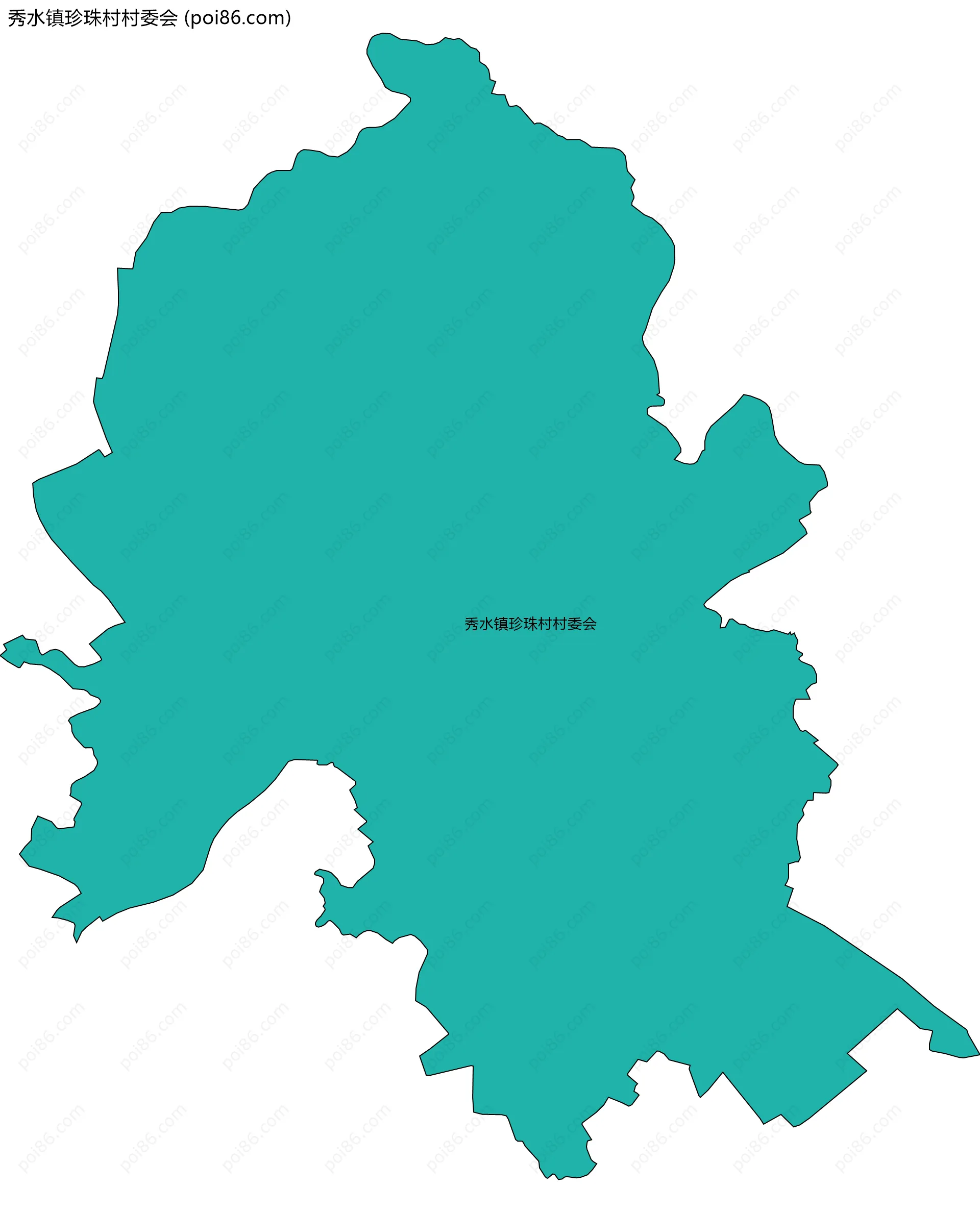 秀水镇珍珠村村委会边界地图