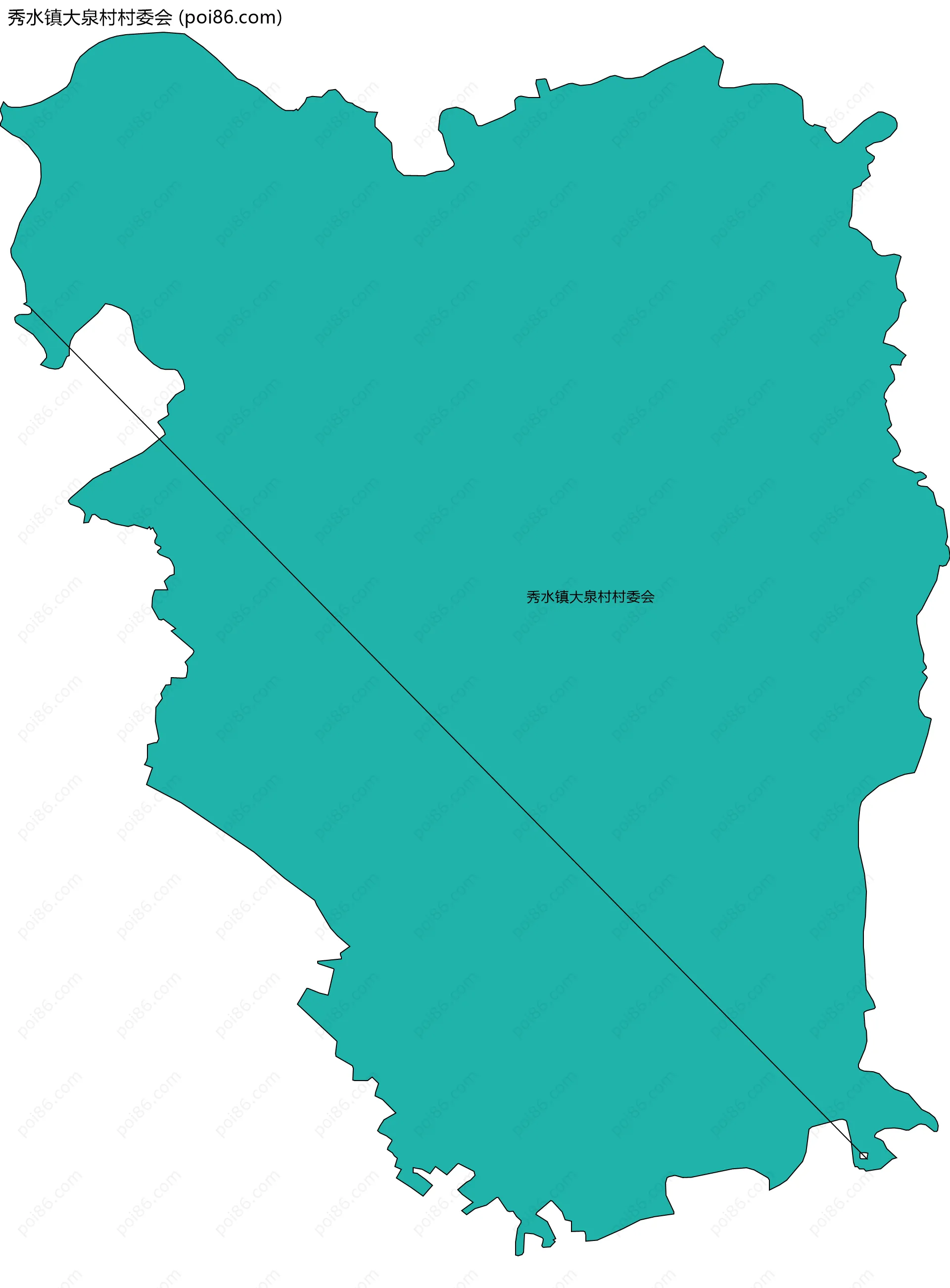秀水镇大泉村村委会边界地图