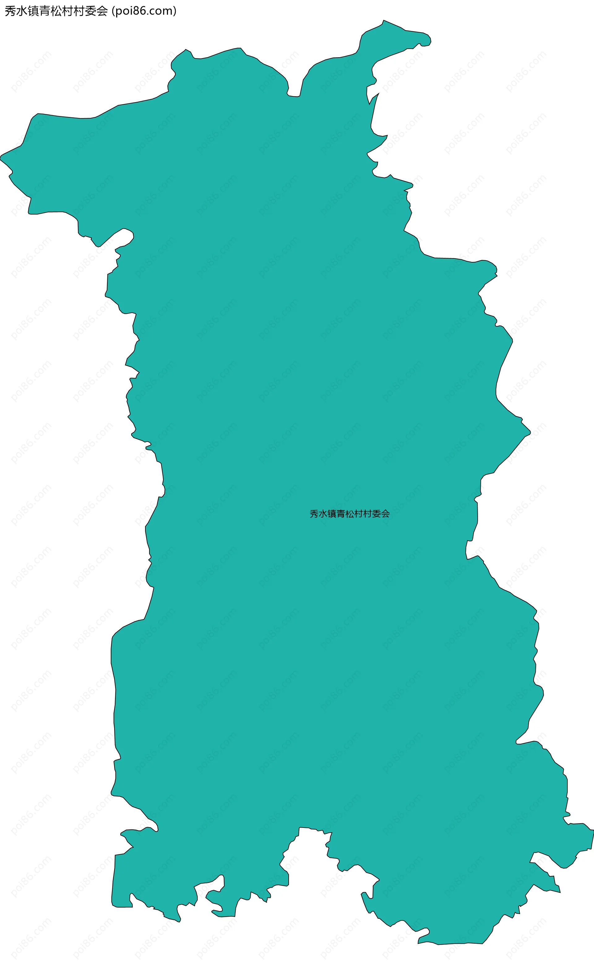 秀水镇青松村村委会边界地图