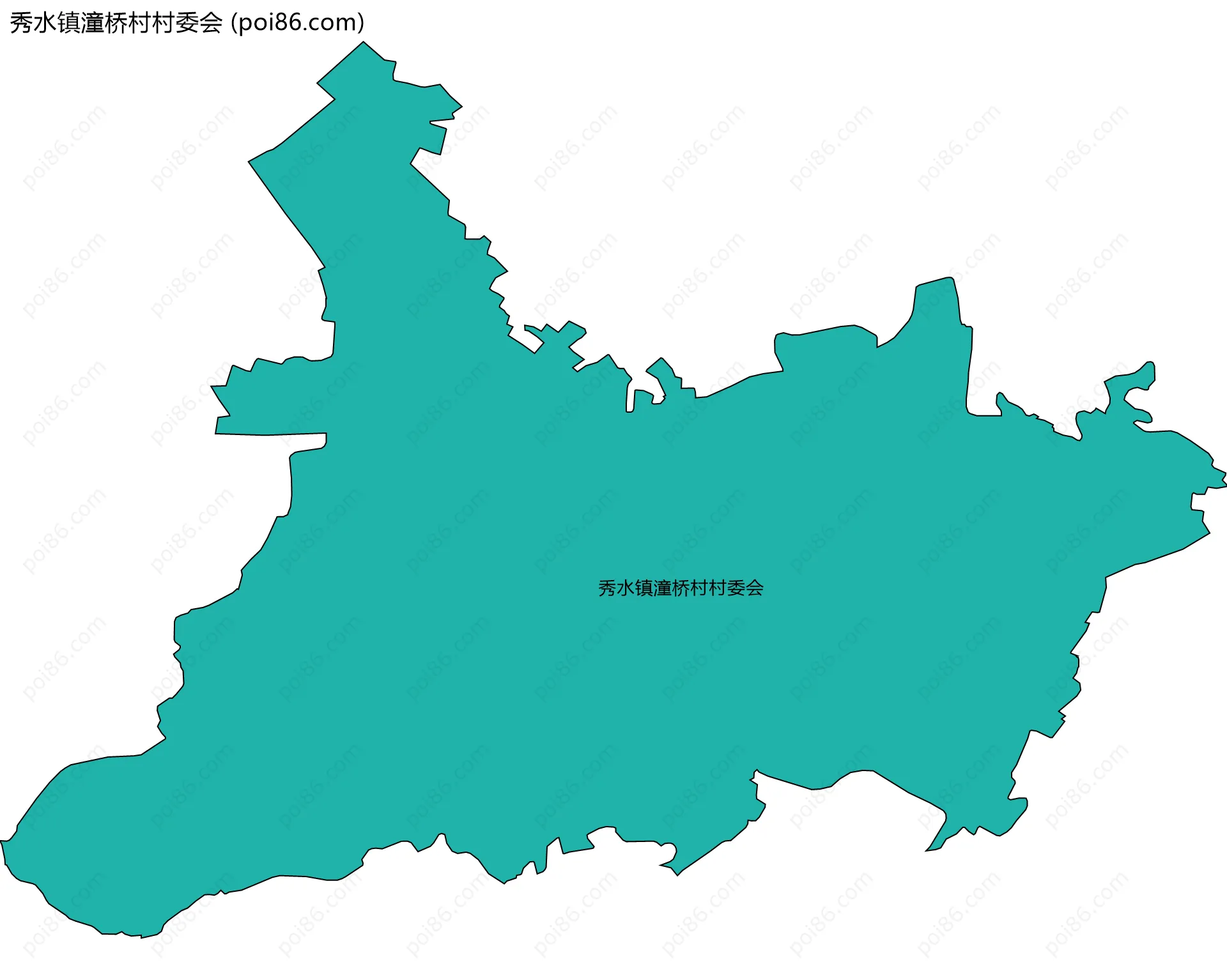 秀水镇潼桥村村委会边界地图