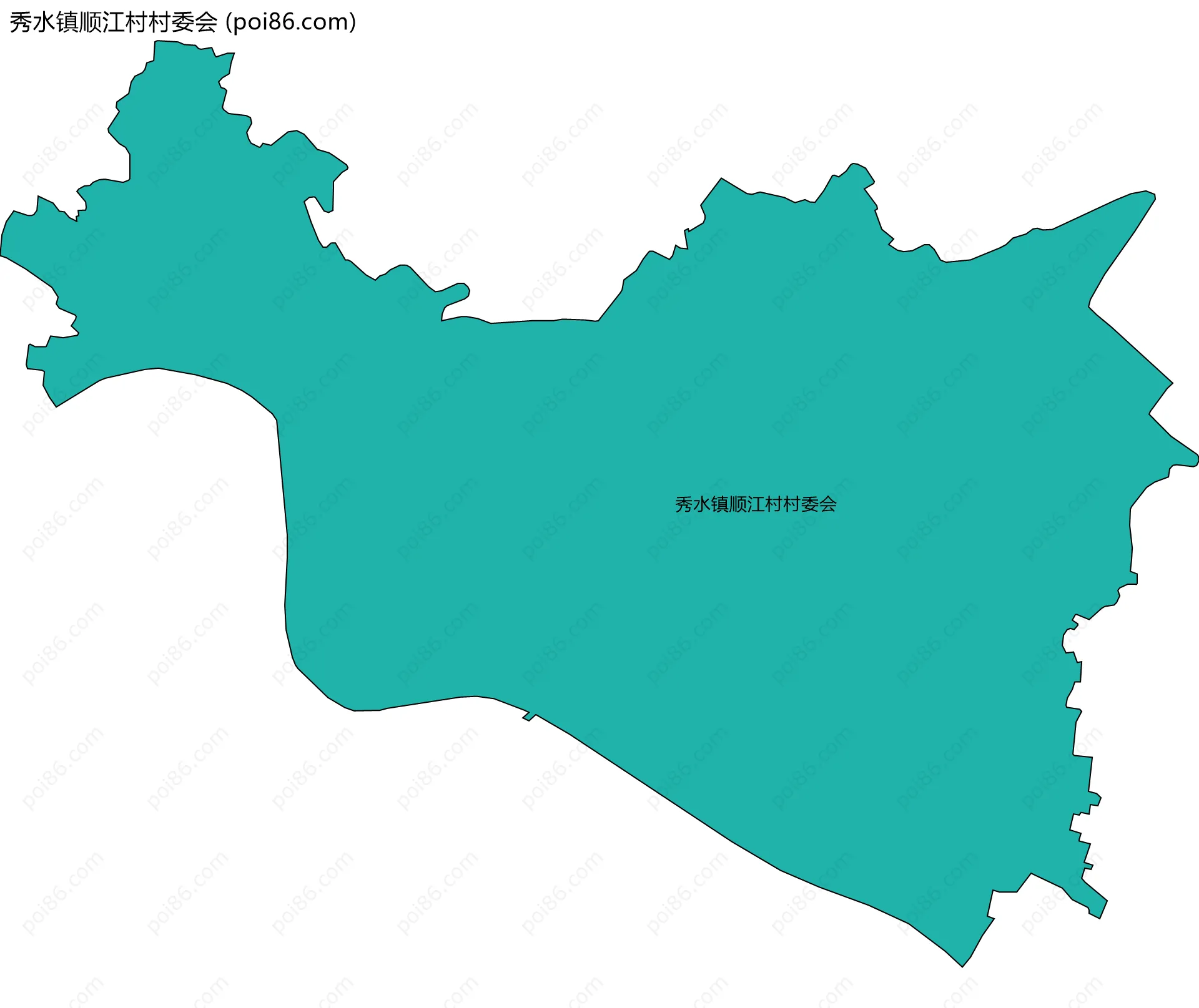 秀水镇顺江村村委会边界地图