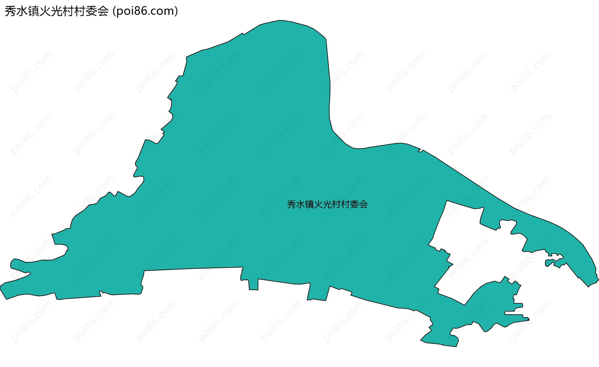 秀水镇火光村村委会边界地图