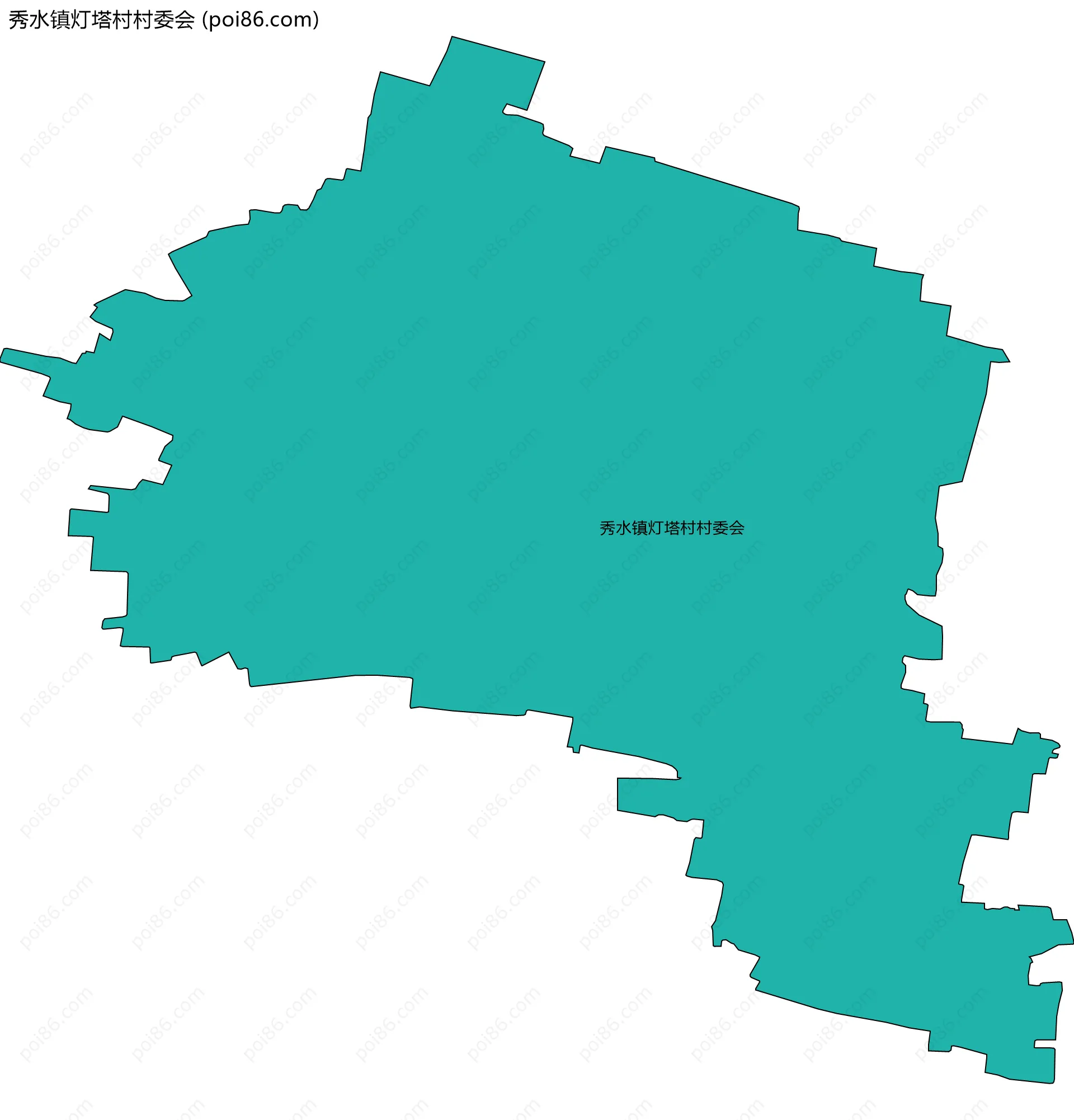 秀水镇灯塔村村委会边界地图