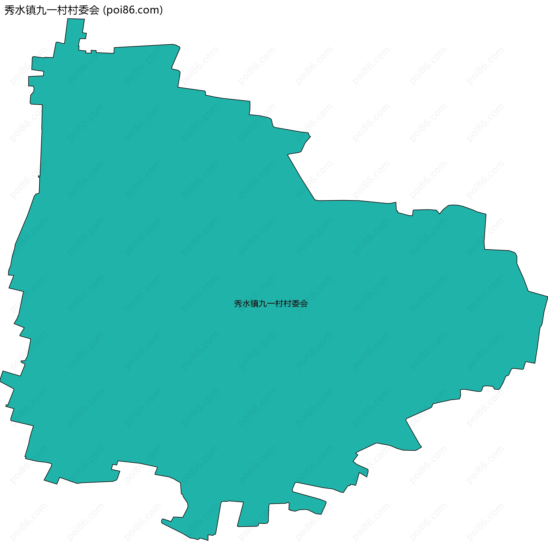 秀水镇九一村村委会边界地图