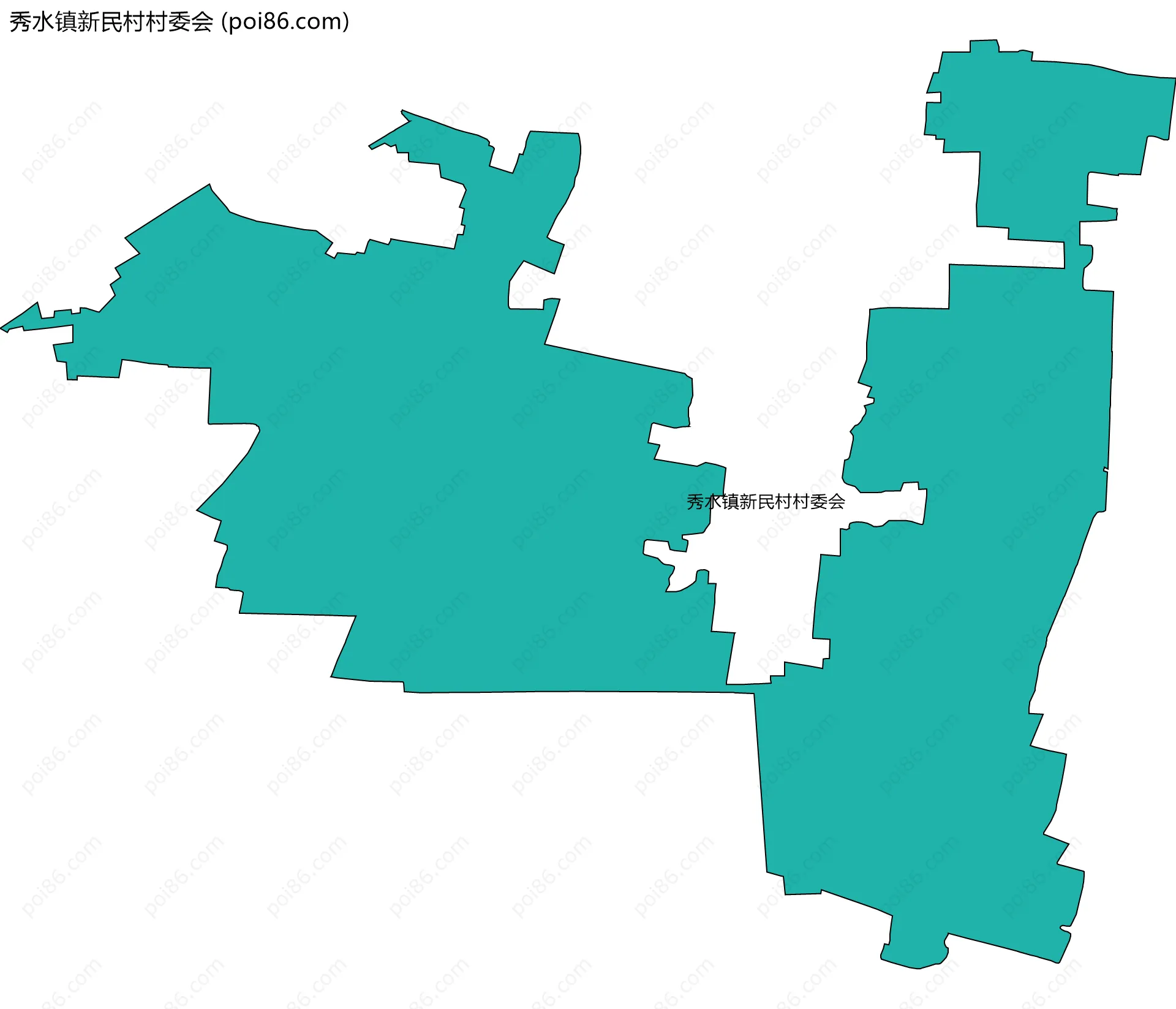 秀水镇新民村村委会边界地图