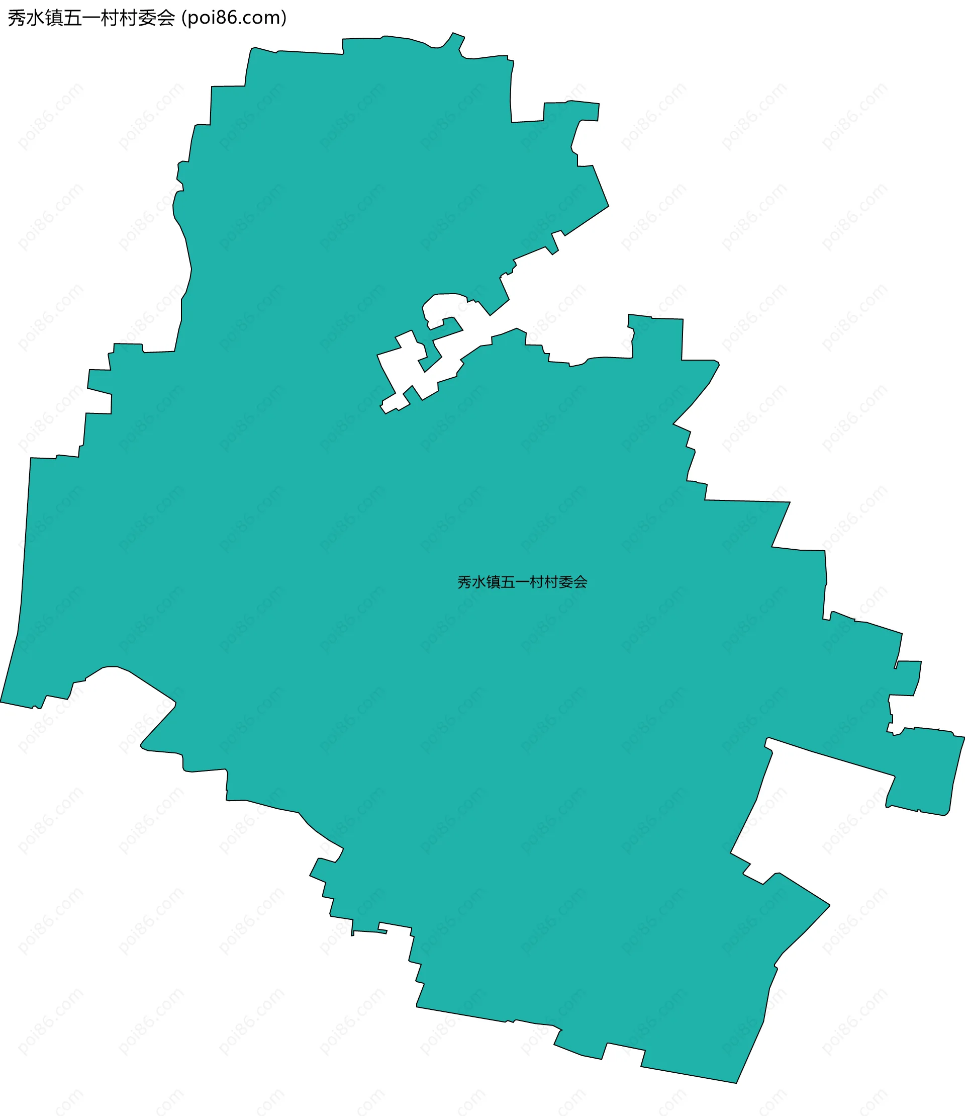 秀水镇五一村村委会边界地图