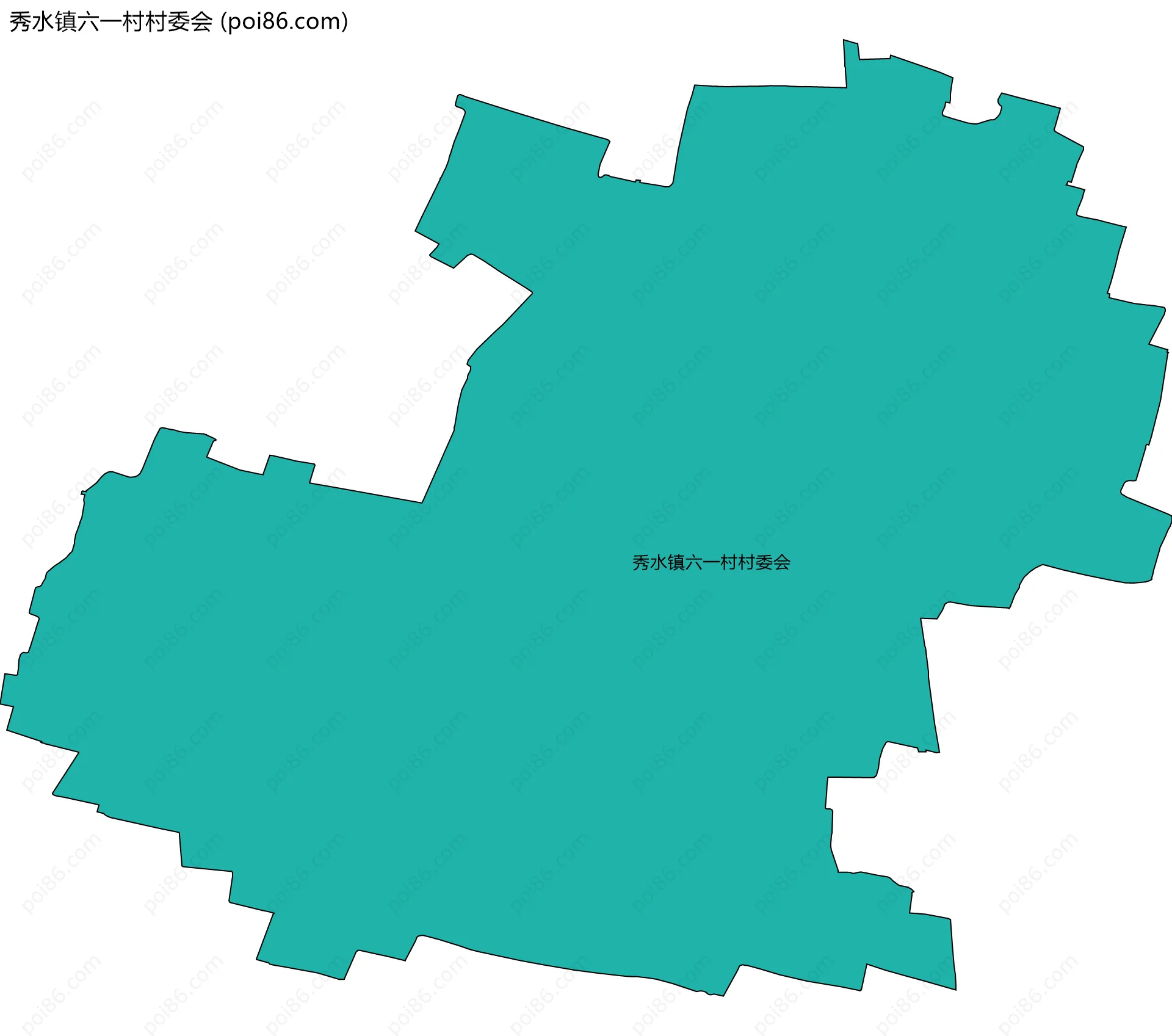 秀水镇六一村村委会边界地图
