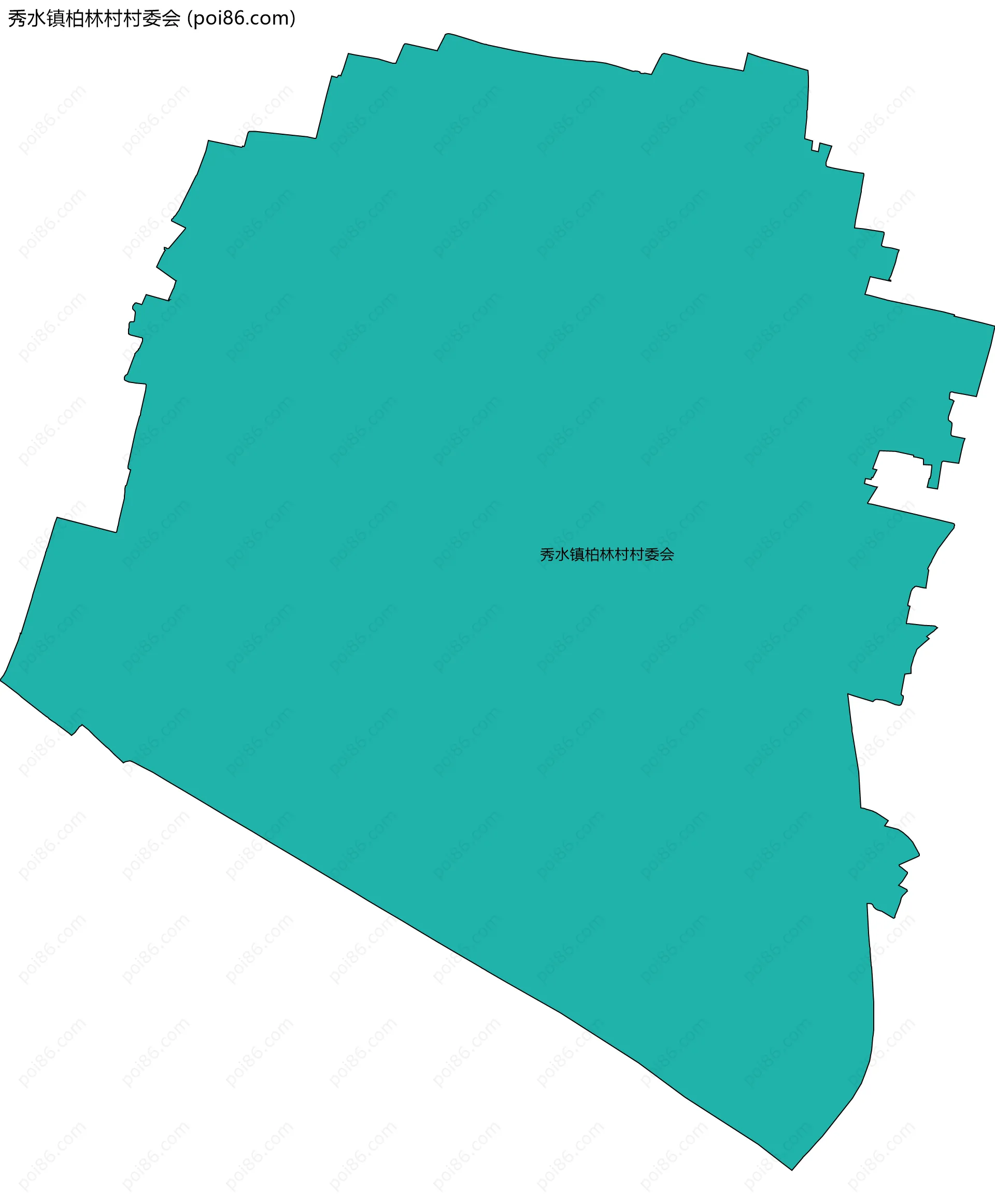 秀水镇柏林村村委会边界地图