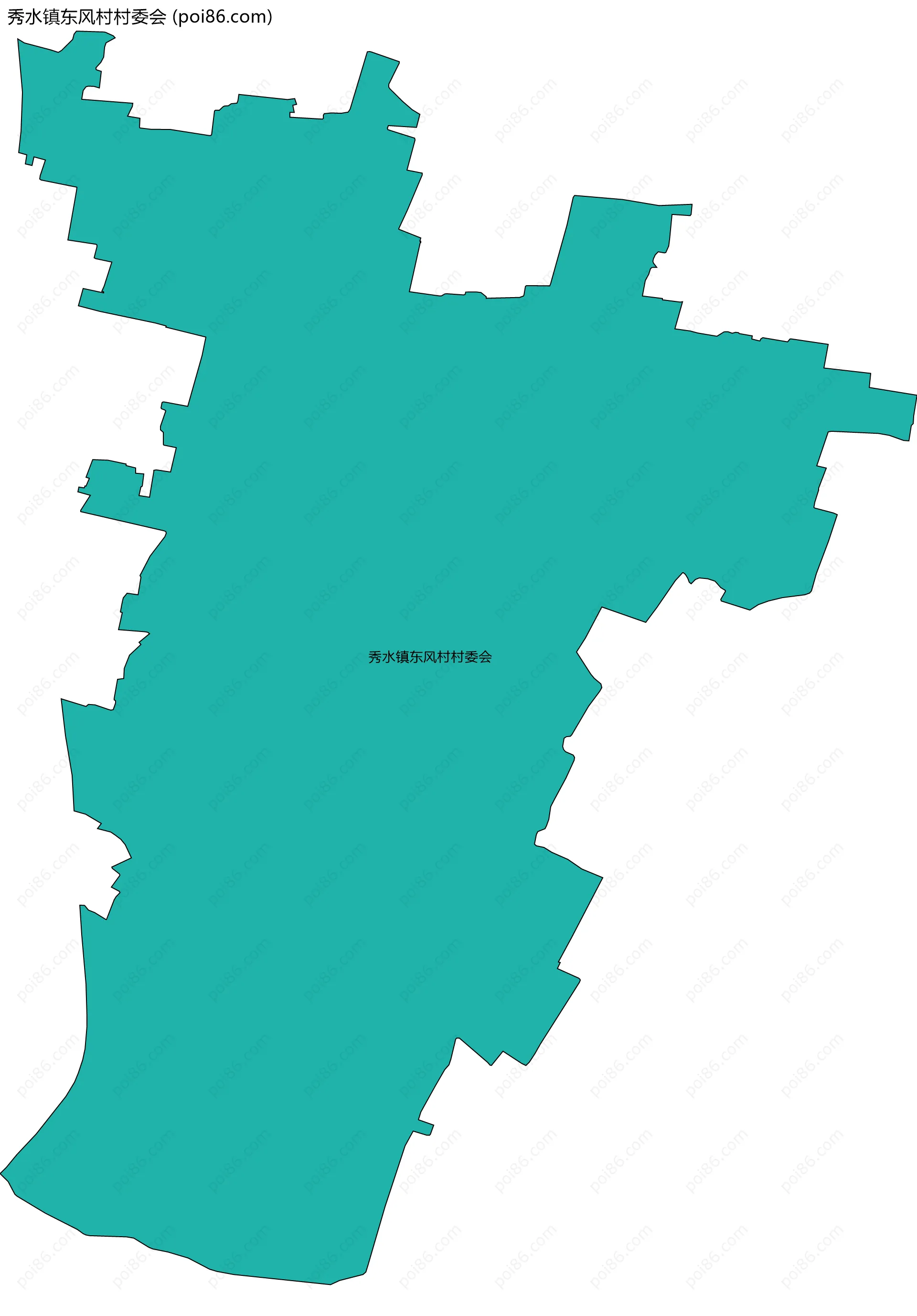 秀水镇东风村村委会边界地图