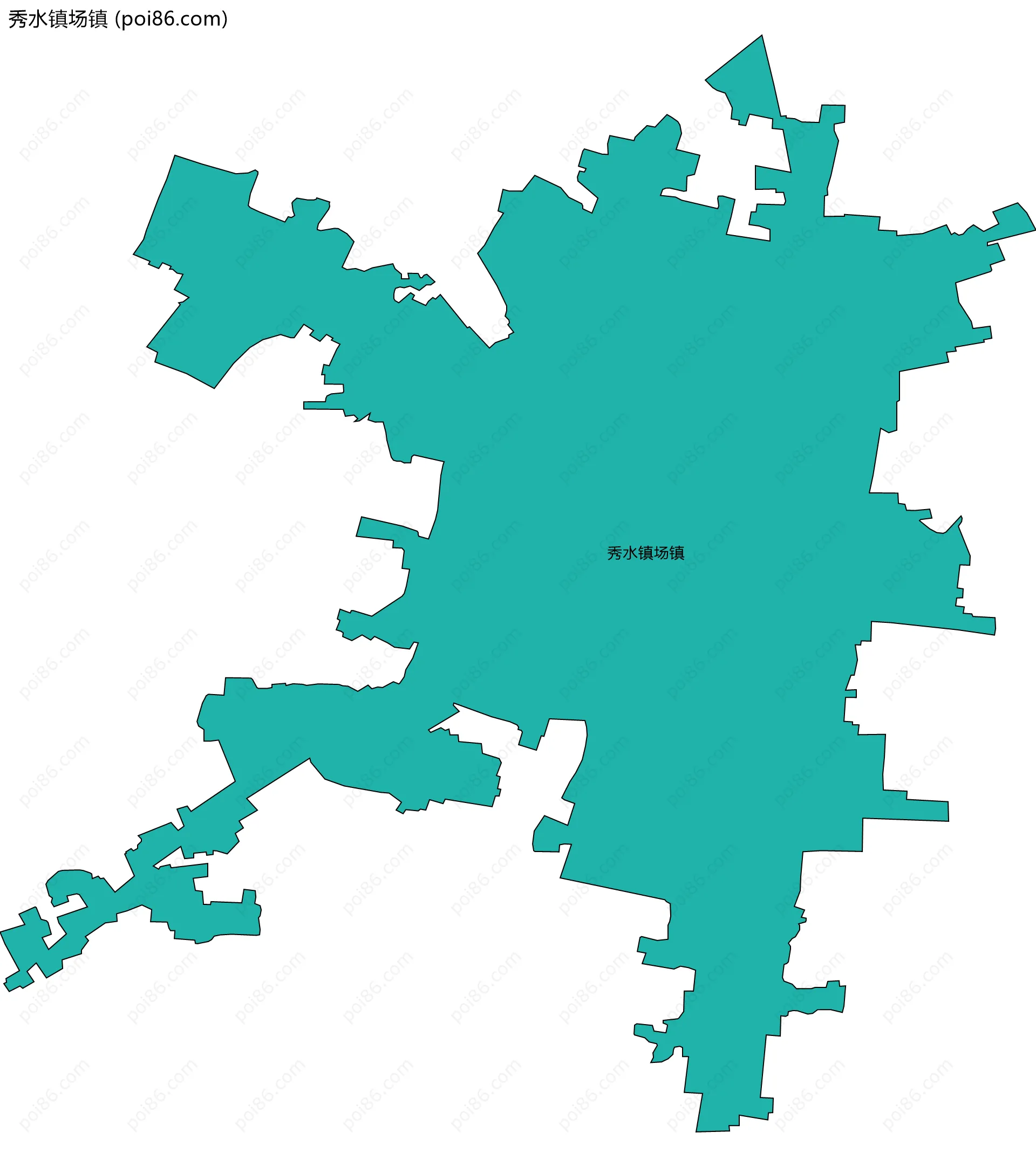 秀水镇场镇边界地图