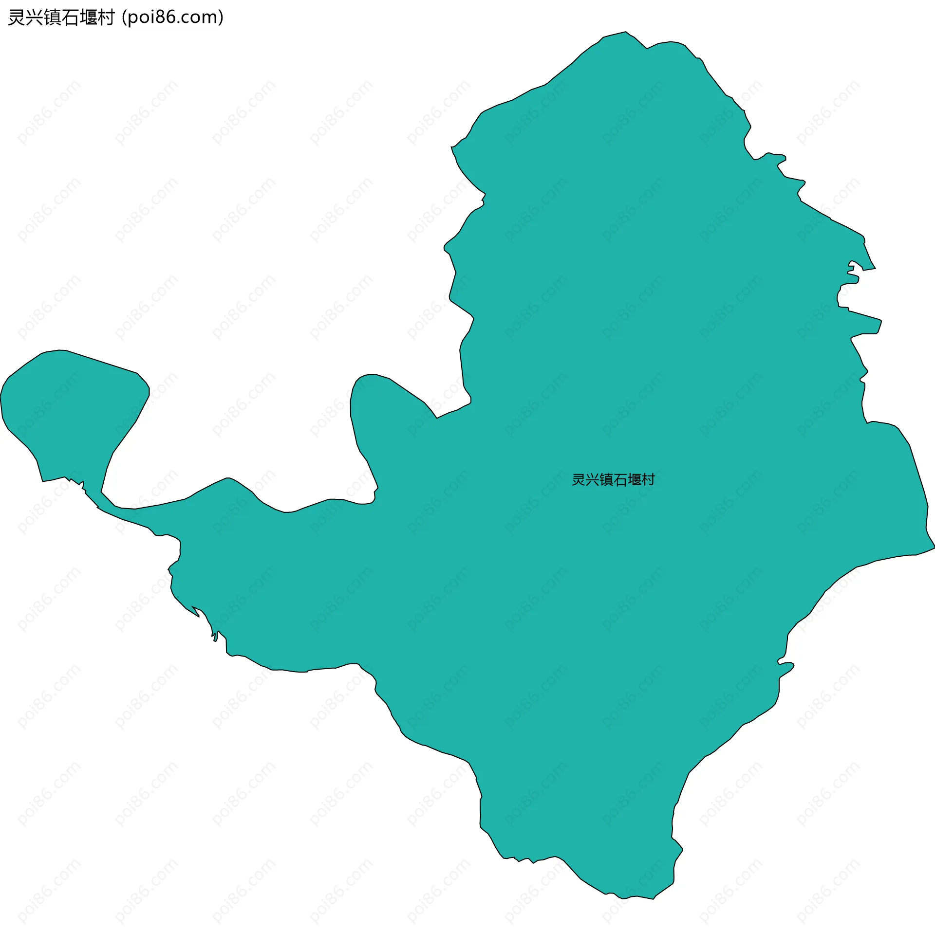 灵兴镇石堰村边界地图