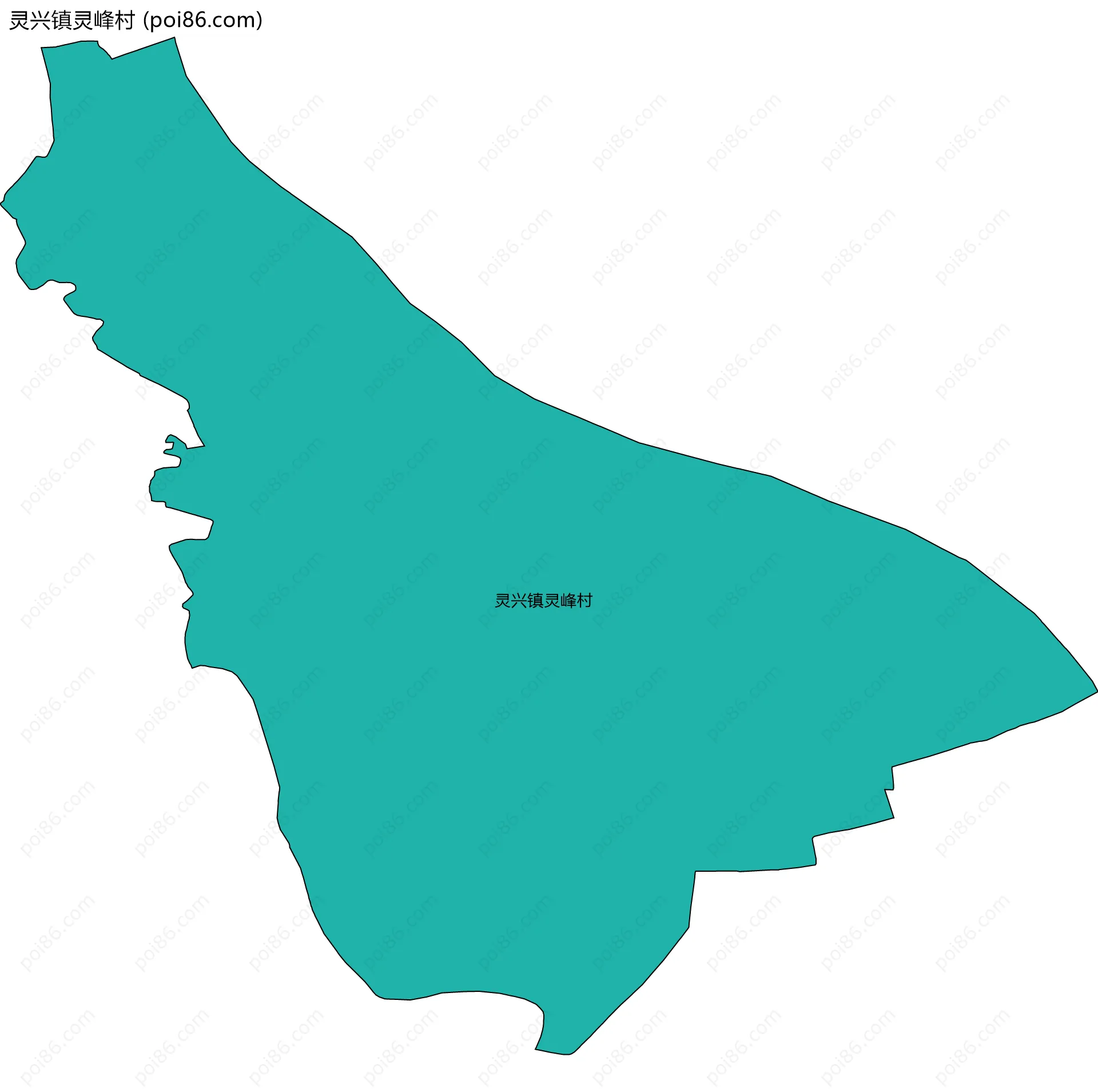 灵兴镇灵峰村边界地图